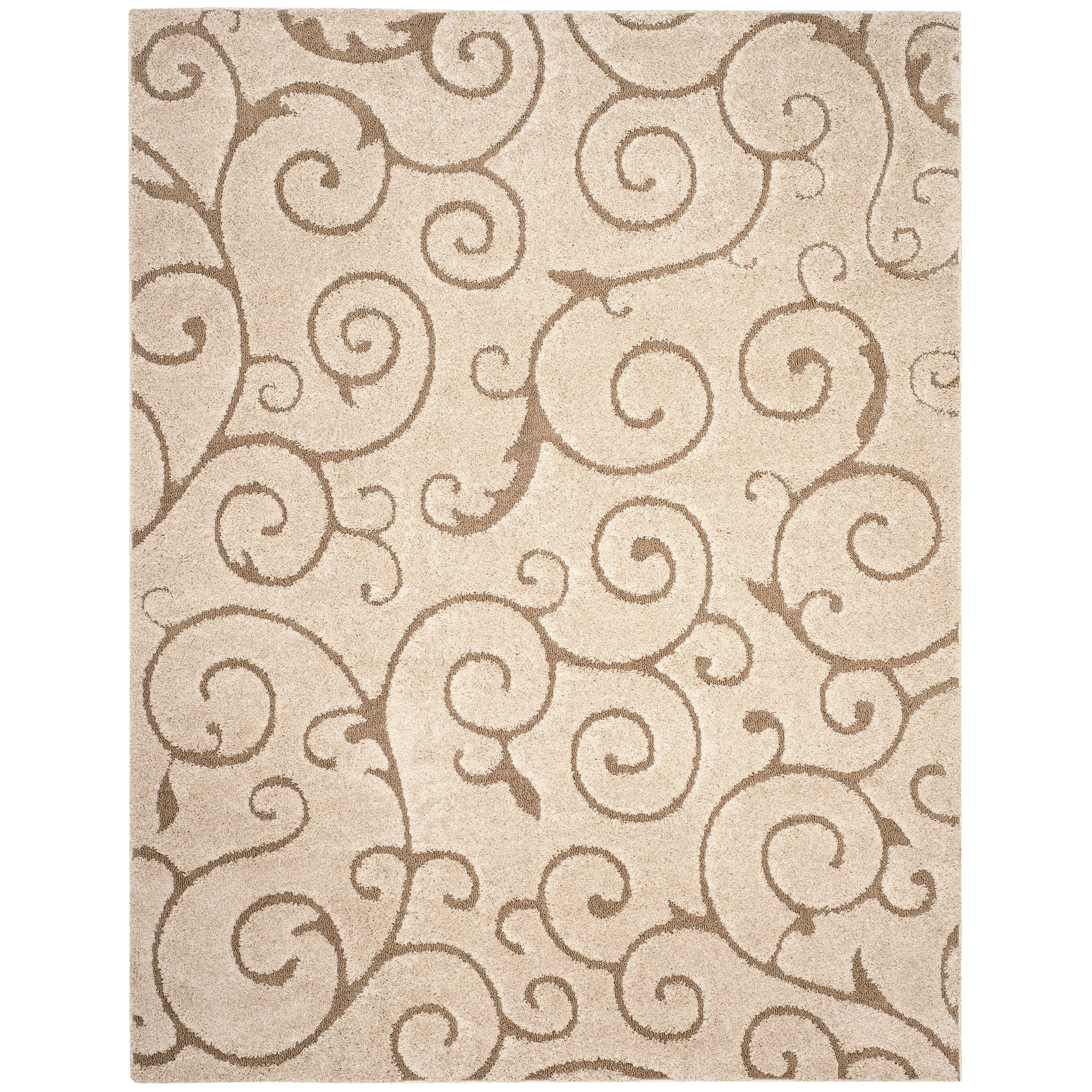 SAFAVIEH Florida Shag Cream / Beige Rug - Cream/Beige - 8' x 10'