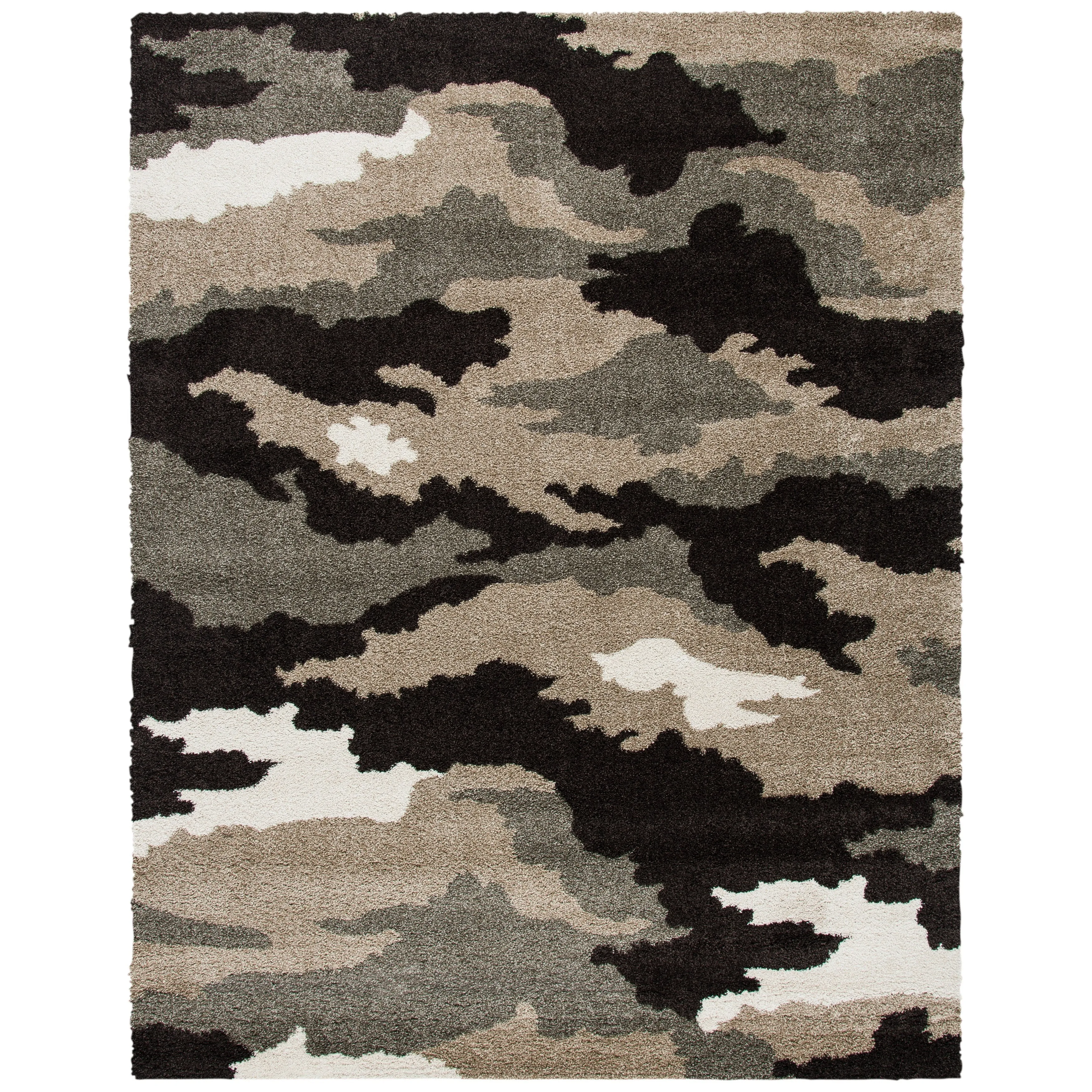 SAFAVIEH Florida Shag Estella Camouflage 1.2-inch Thick Rug