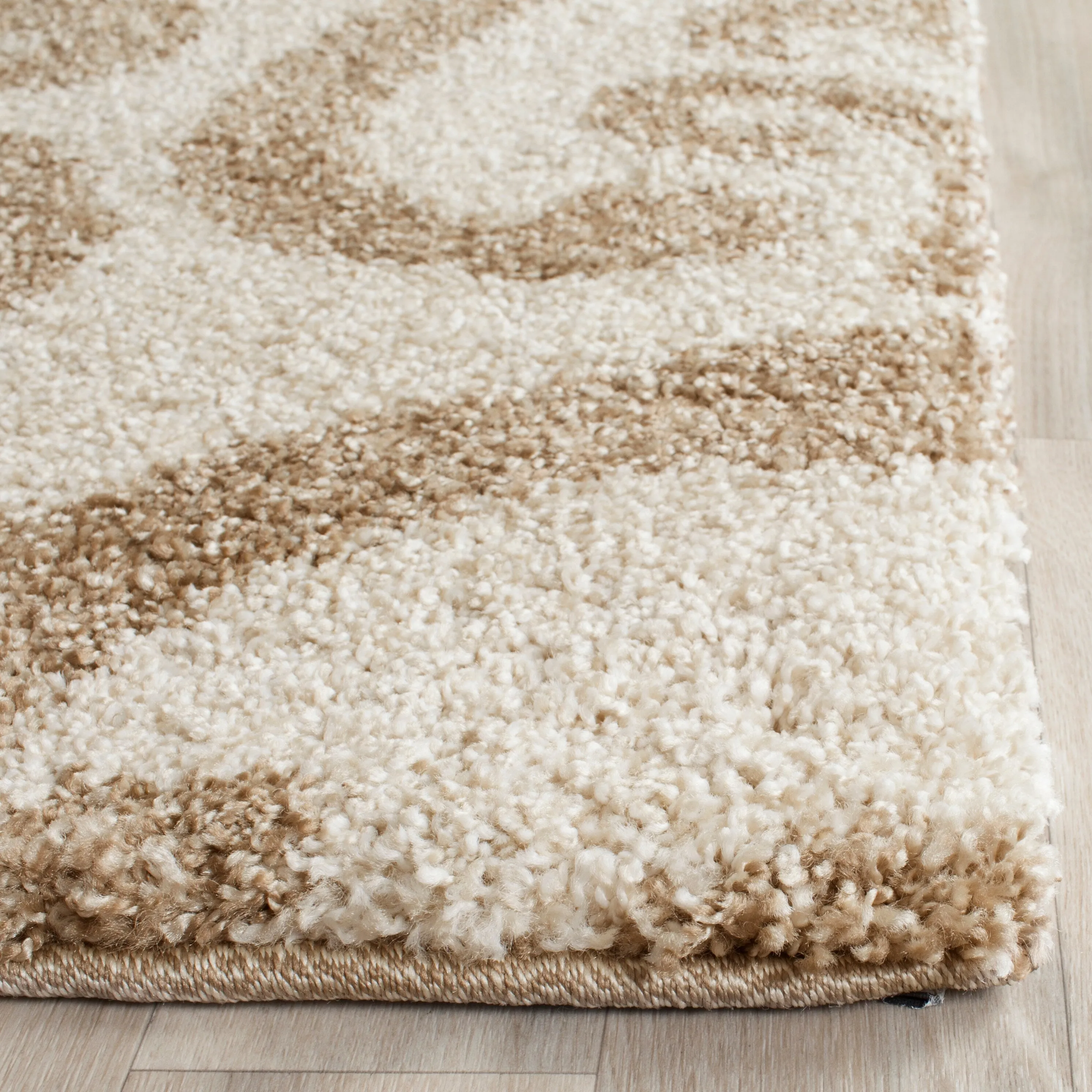 SAFAVIEH Florida Shag Frachia Ornate Damask 1.2-inch Thick Rug