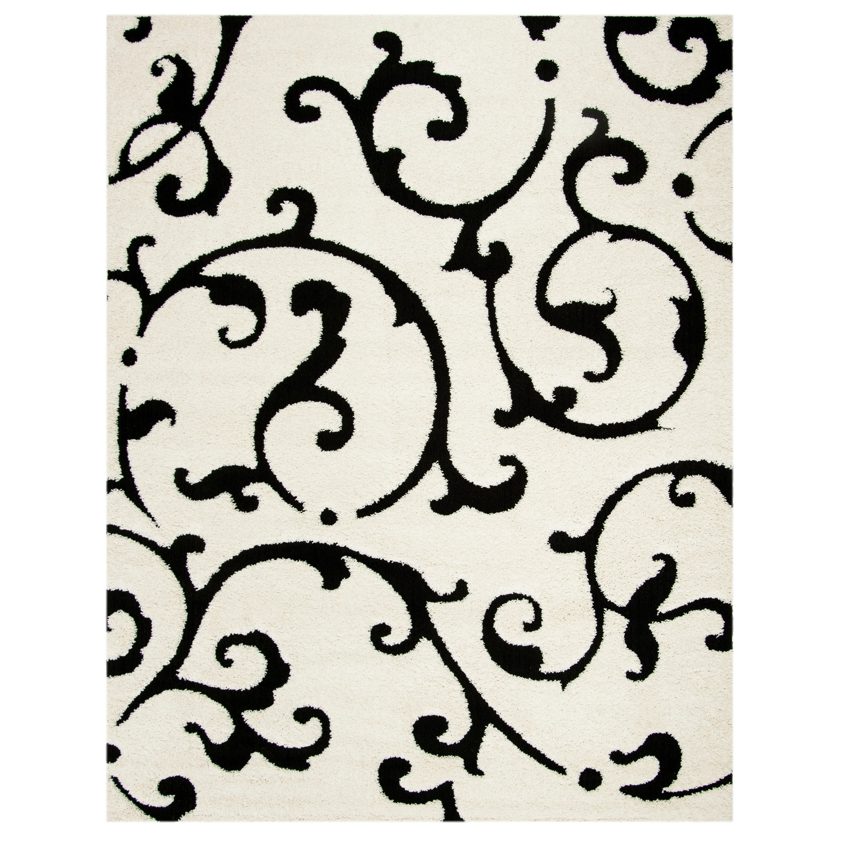 SAFAVIEH Florida Shag Hacer Scroll 1.2-inch Thick Rug