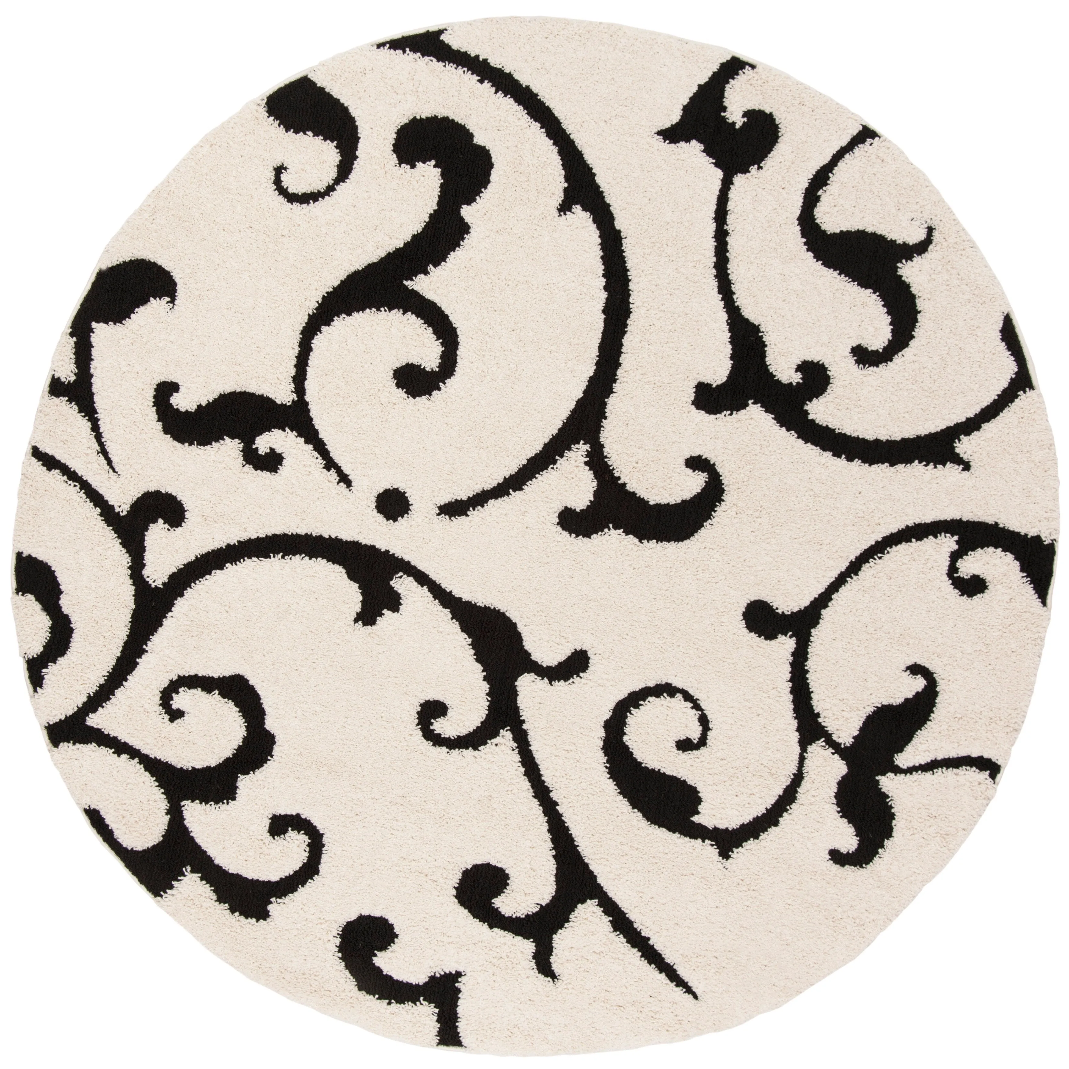 SAFAVIEH Florida Shag Hacer Scroll 1.2-inch Thick Rug