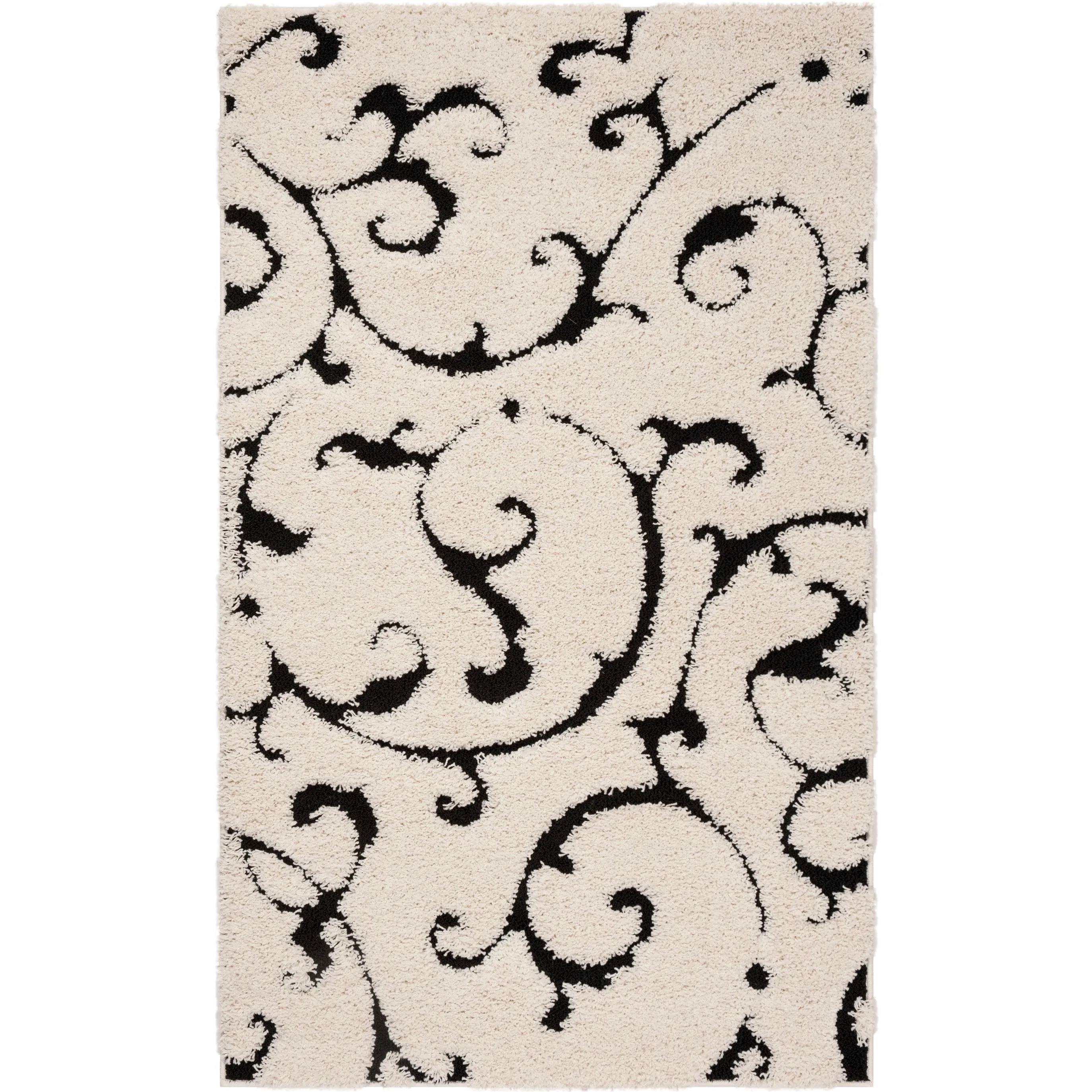 SAFAVIEH Florida Shag Hacer Scroll 1.2-inch Thick Rug