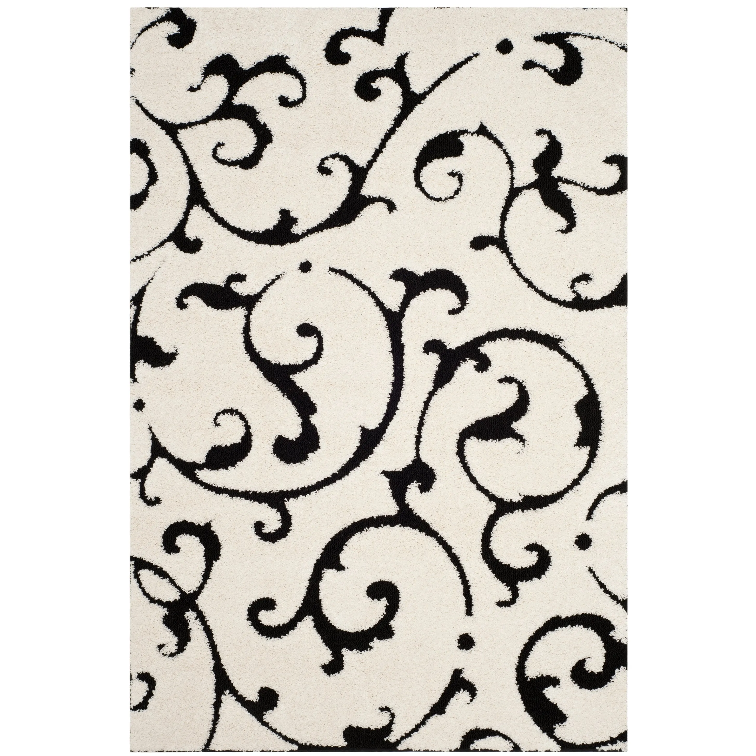SAFAVIEH Florida Shag Hacer Scroll 1.2-inch Thick Rug