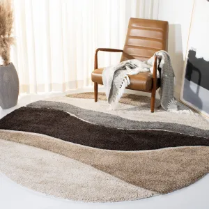 SAFAVIEH Florida Shag Melahat Abstract Wave 1.2-inch Thick Rug