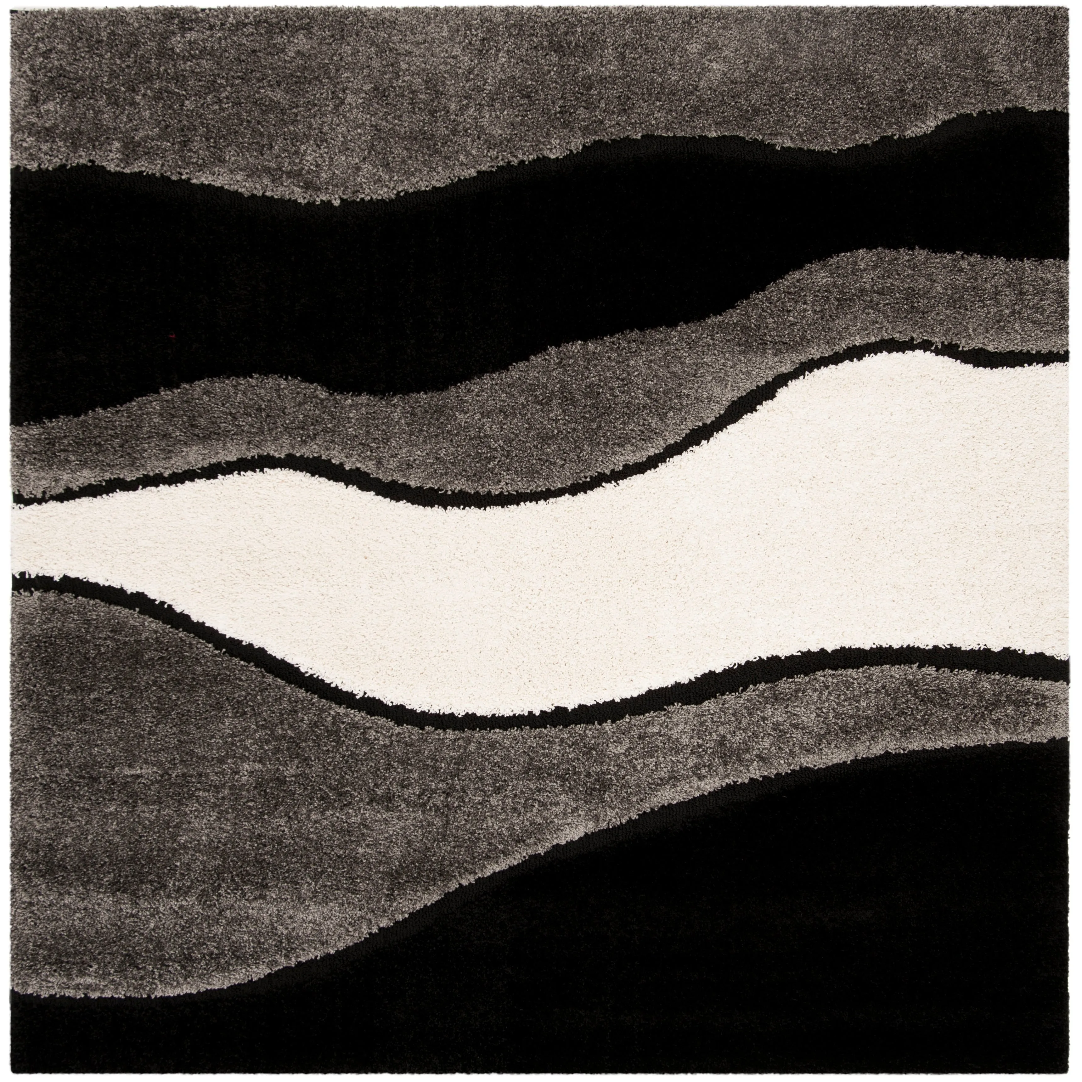 SAFAVIEH Florida Shag Melahat Abstract Wave 1.2-inch Thick Rug
