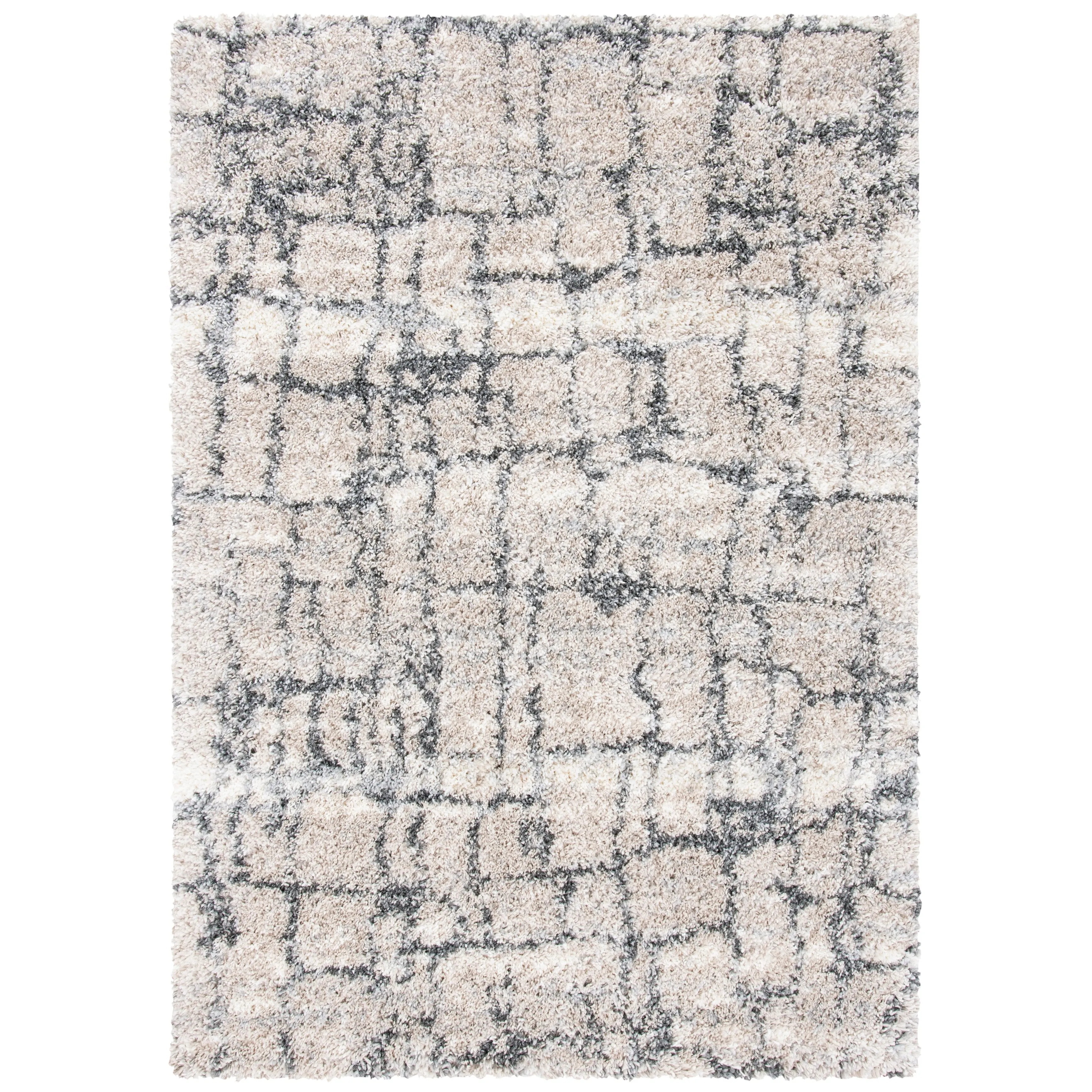 SAFAVIEH Fontana Shag Leftera Modern Abstract 2-inch Thick Rug