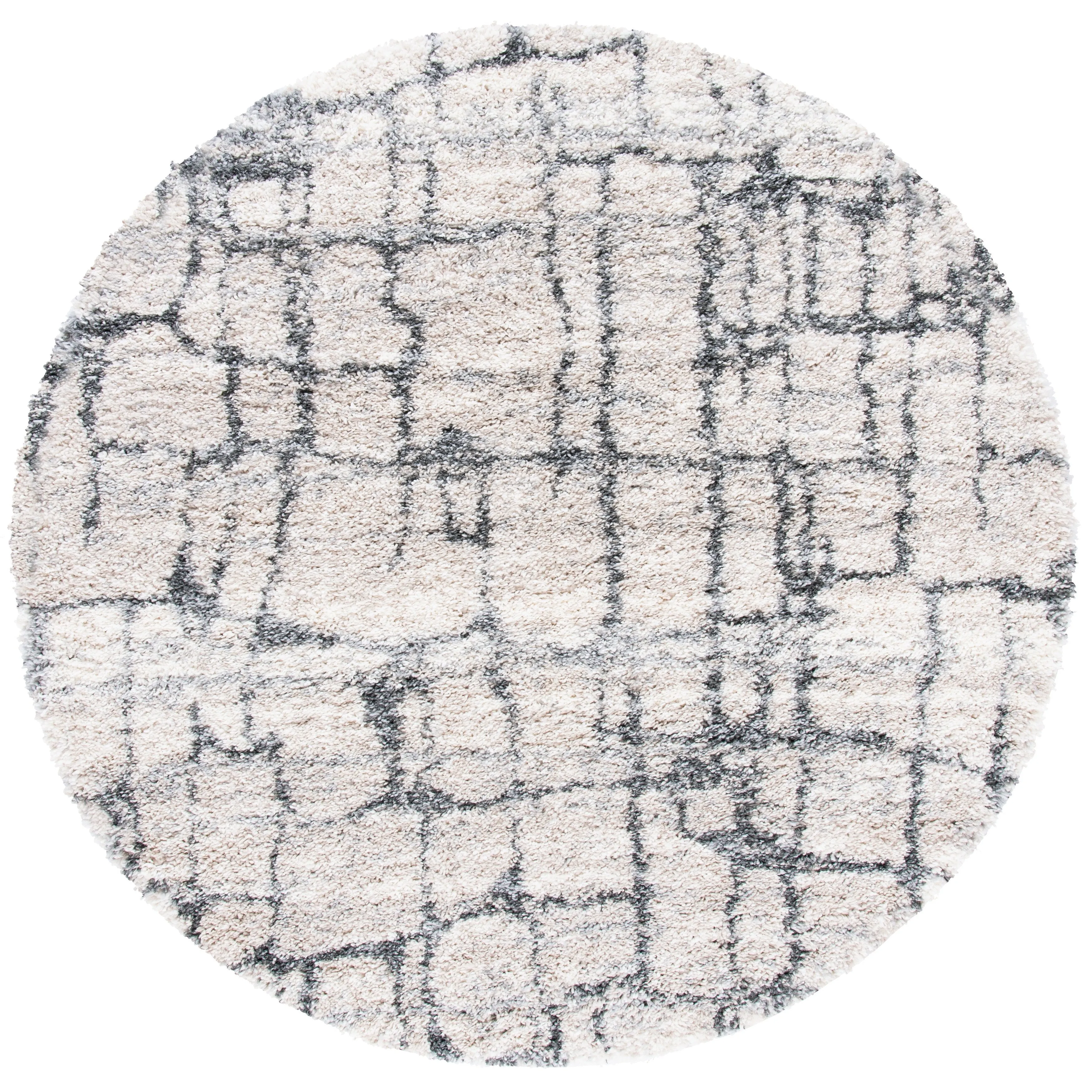 SAFAVIEH Fontana Shag Leftera Modern Abstract 2-inch Thick Rug