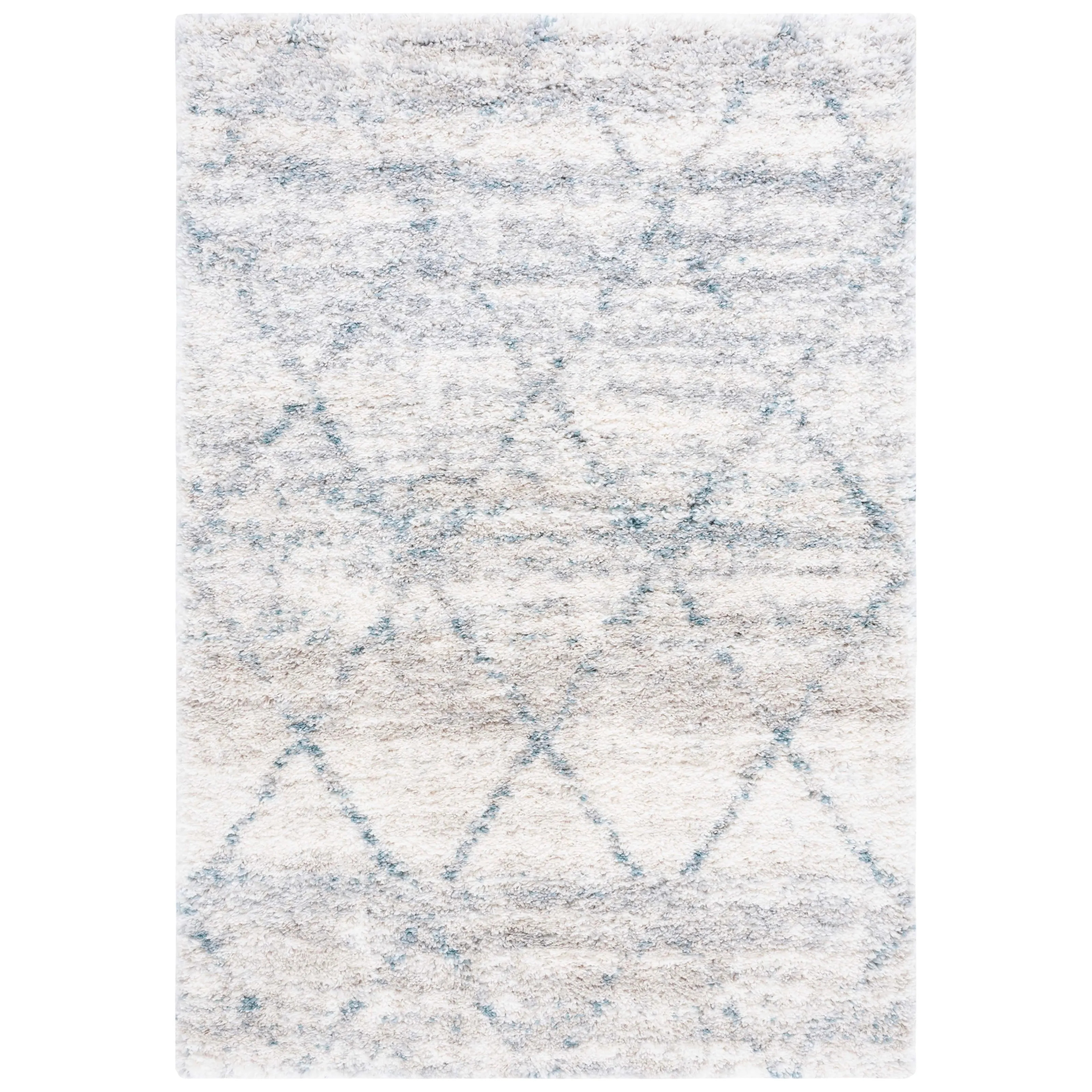 SAFAVIEH Fontana Shag Marye Modern Trellis 2-inch Thick Rug