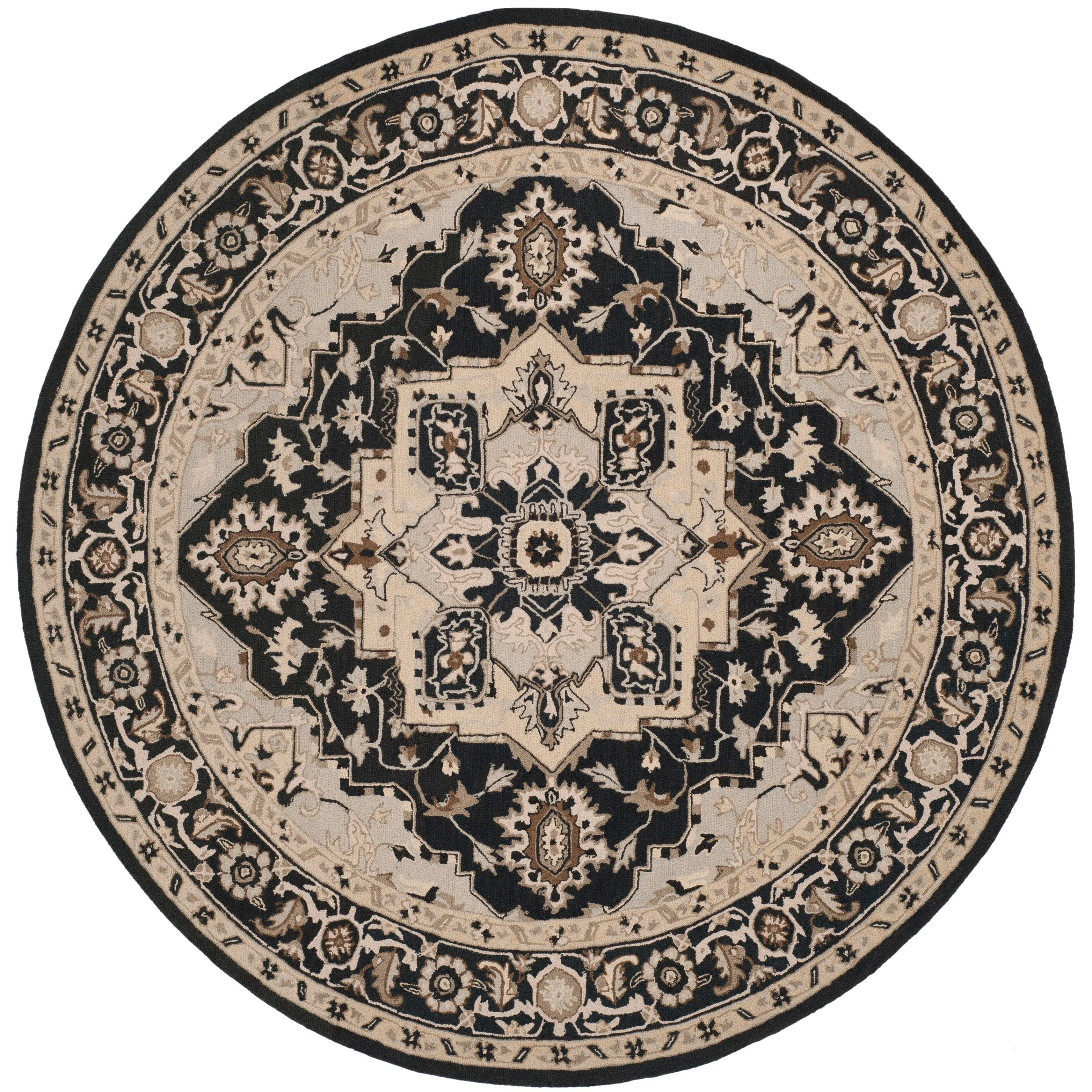 SAFAVIEH Hand-hooked Solbritt Red/ Ivory Wool Rug
