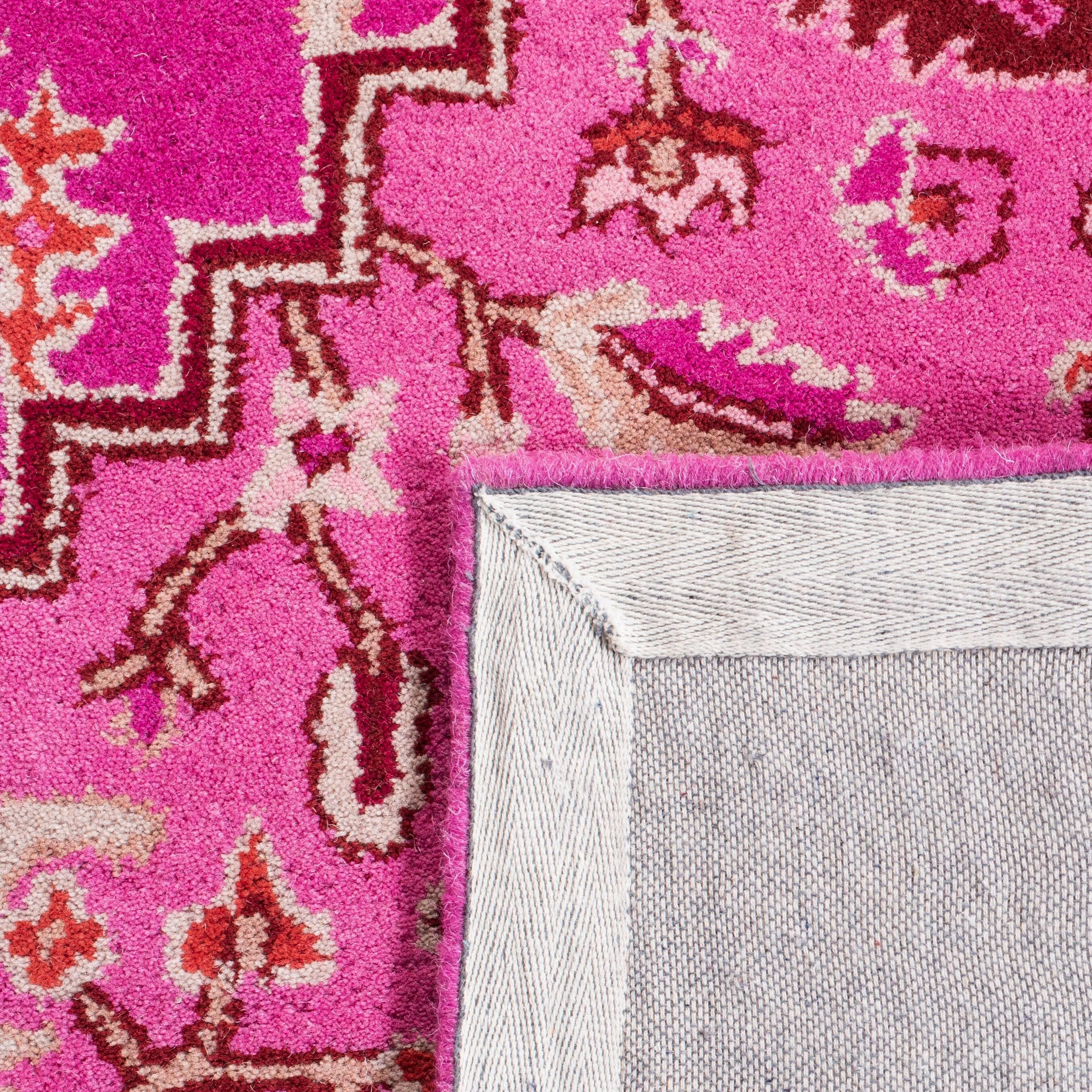SAFAVIEH Handmade Bellagio Gracia Modern Oriental Wool Rug - Red/Pink - 5' Square