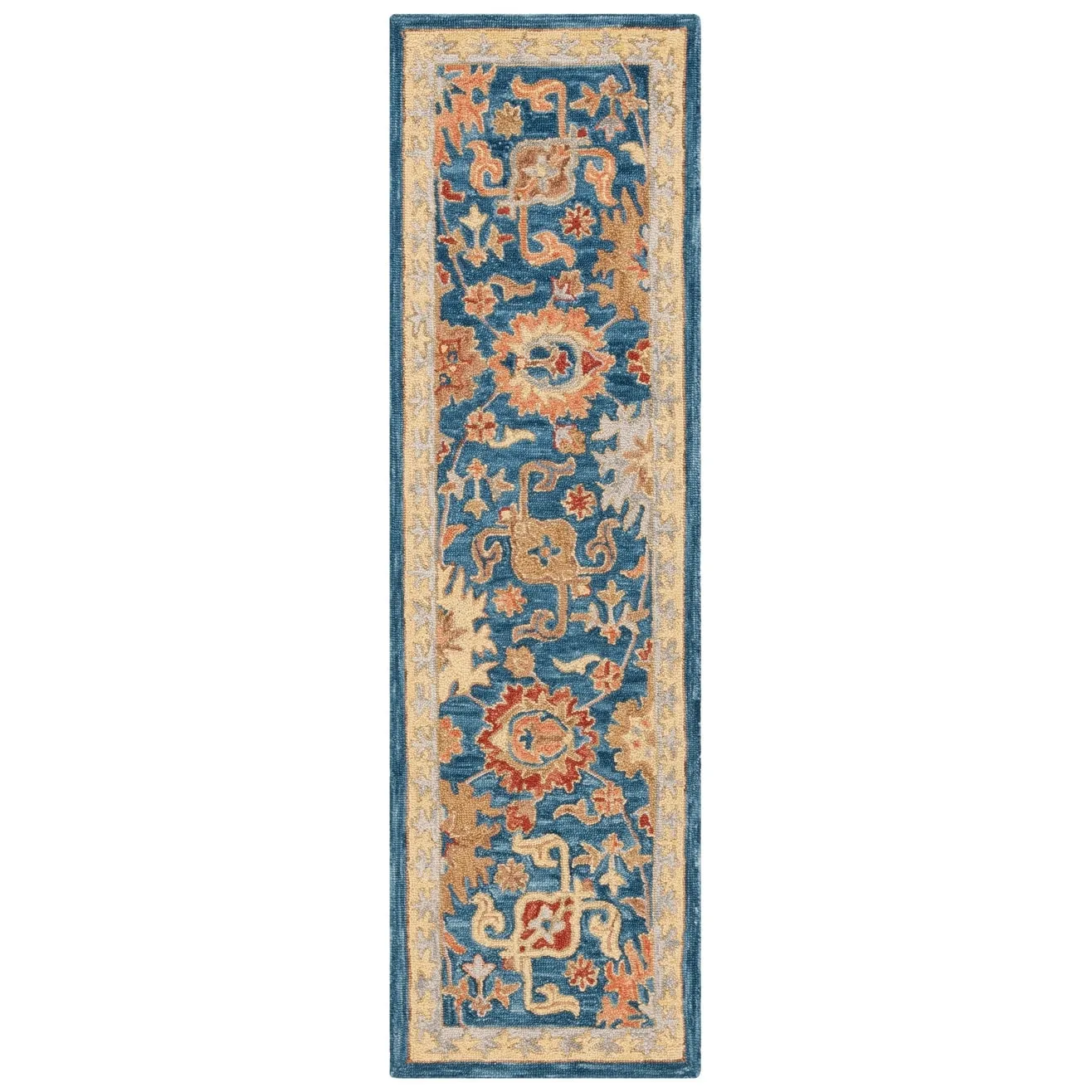 SAFAVIEH Handmade Blossom Petinka French Country Floral Wool Rug