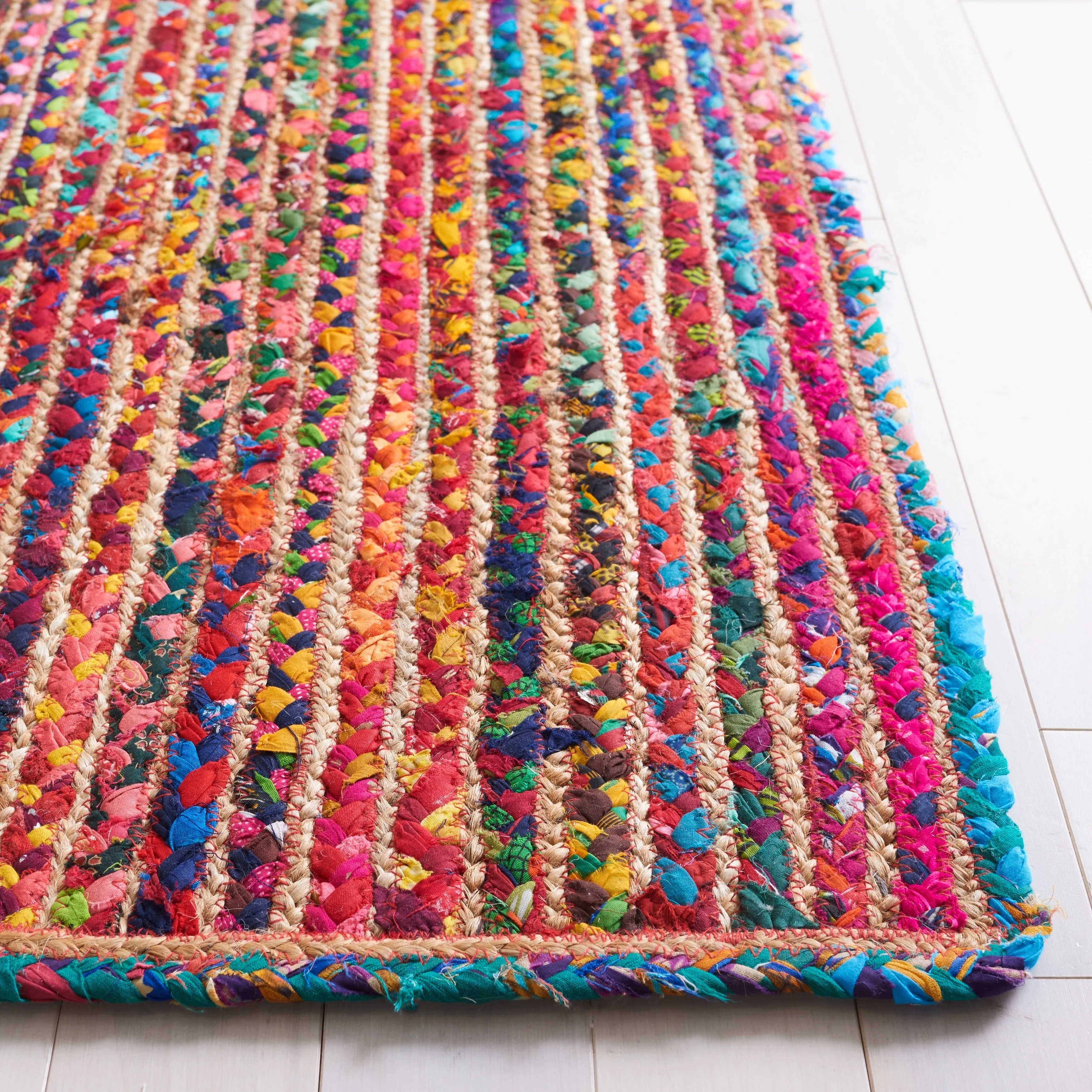 SAFAVIEH Handmade Braided Cissy Boho Cotton & Jute Rug
