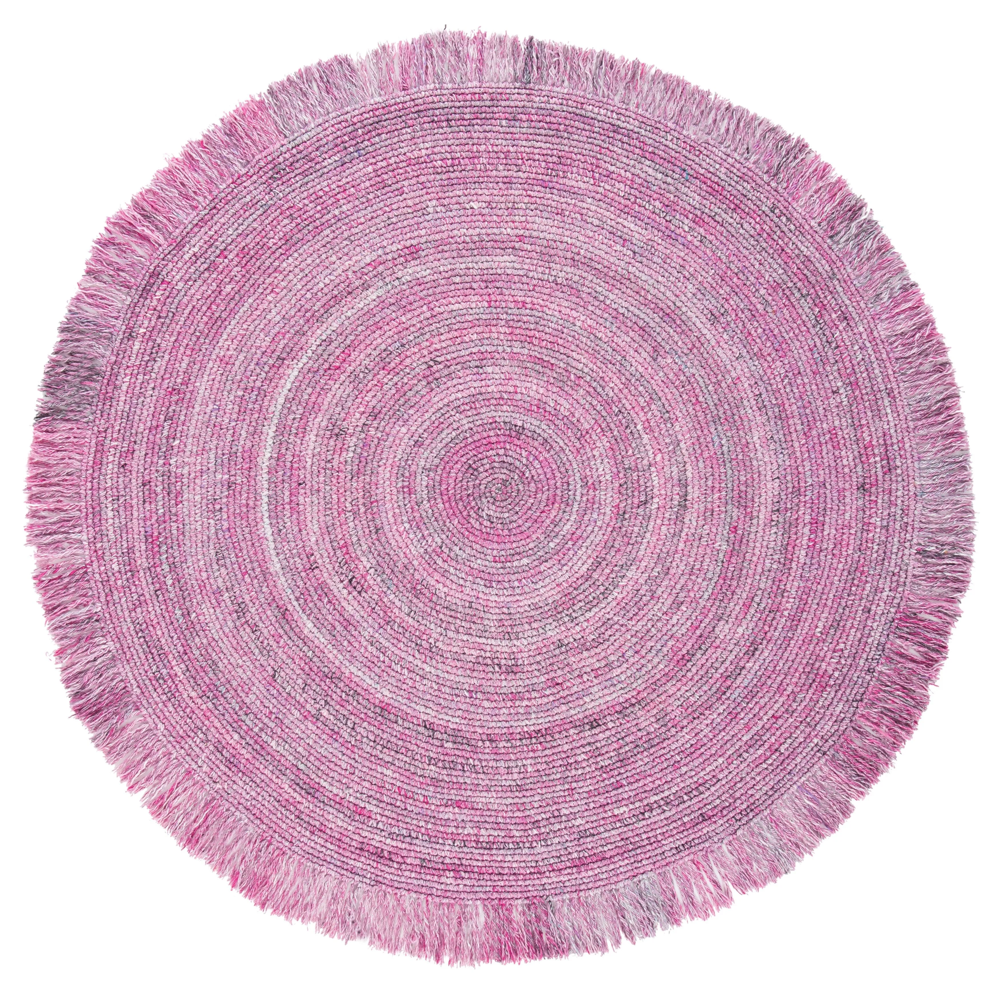 SAFAVIEH Handmade Braided Pelagia Fringe Round Rug