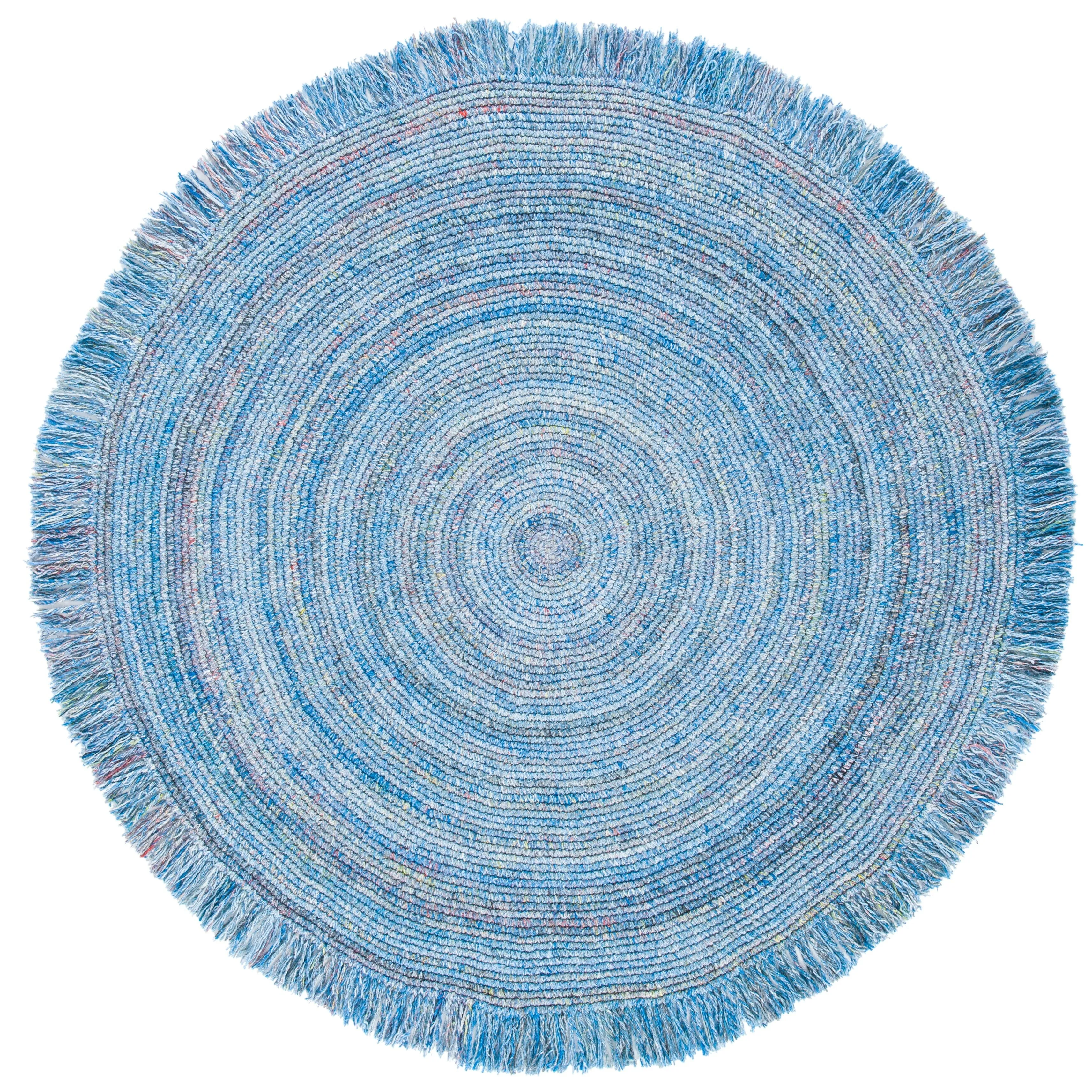 SAFAVIEH Handmade Braided Pelagia Fringe Round Rug