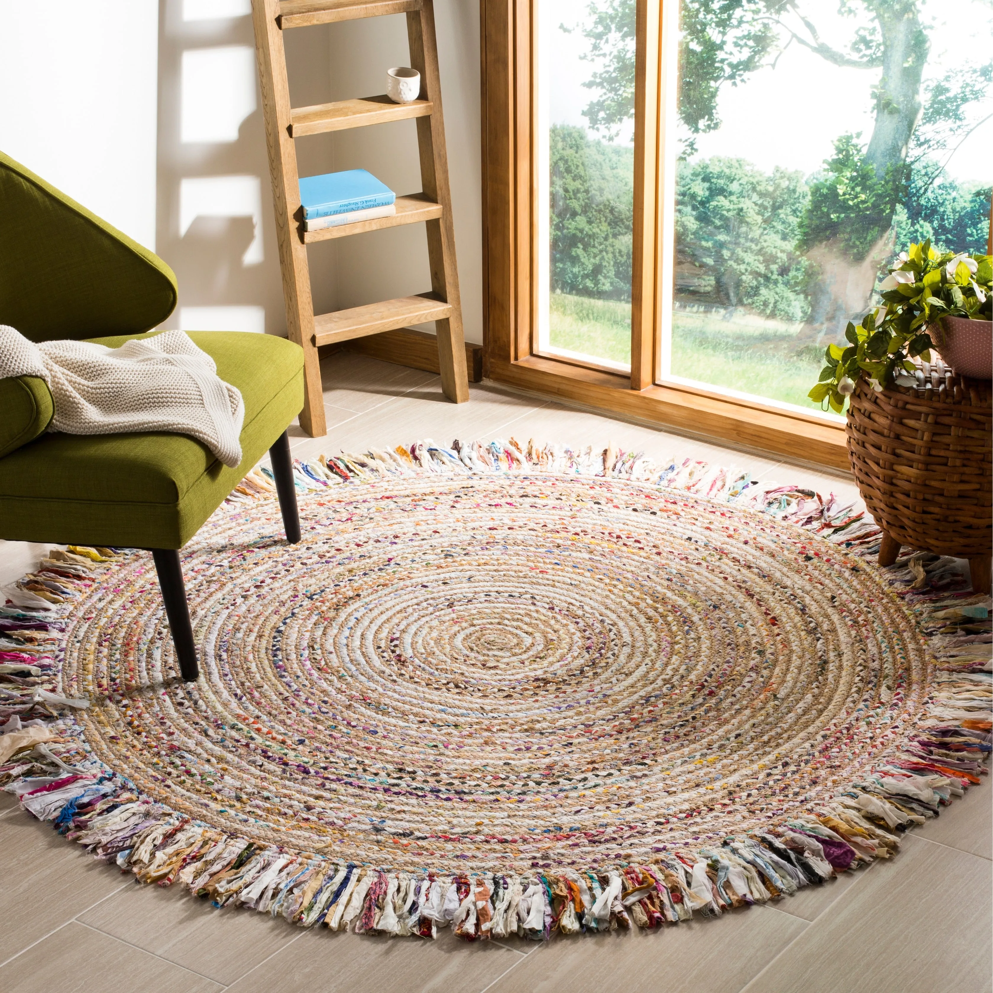 SAFAVIEH Handmade Cape Cod Imbi Coastal Jute Fringe Rug