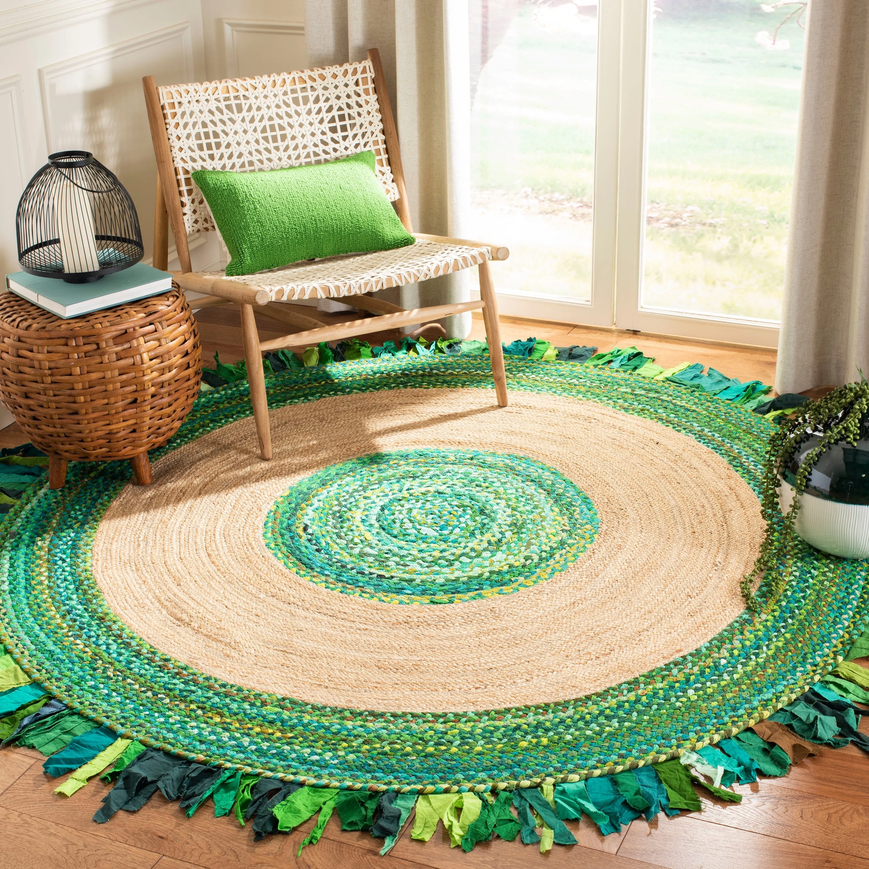 SAFAVIEH Handmade Cape Cod Wobke Jute Rug with Fringe