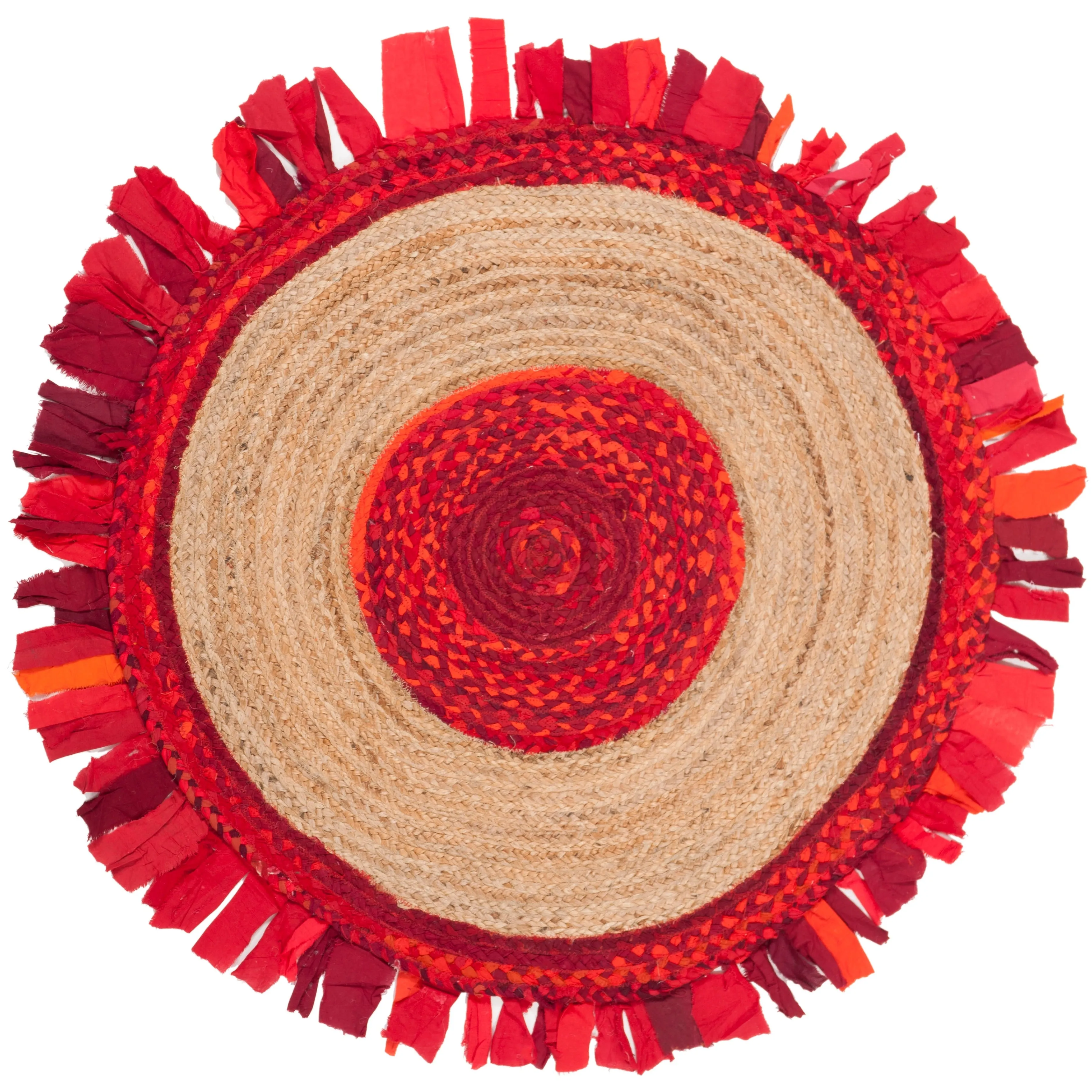 SAFAVIEH Handmade Cape Cod Wobke Jute Rug with Fringe