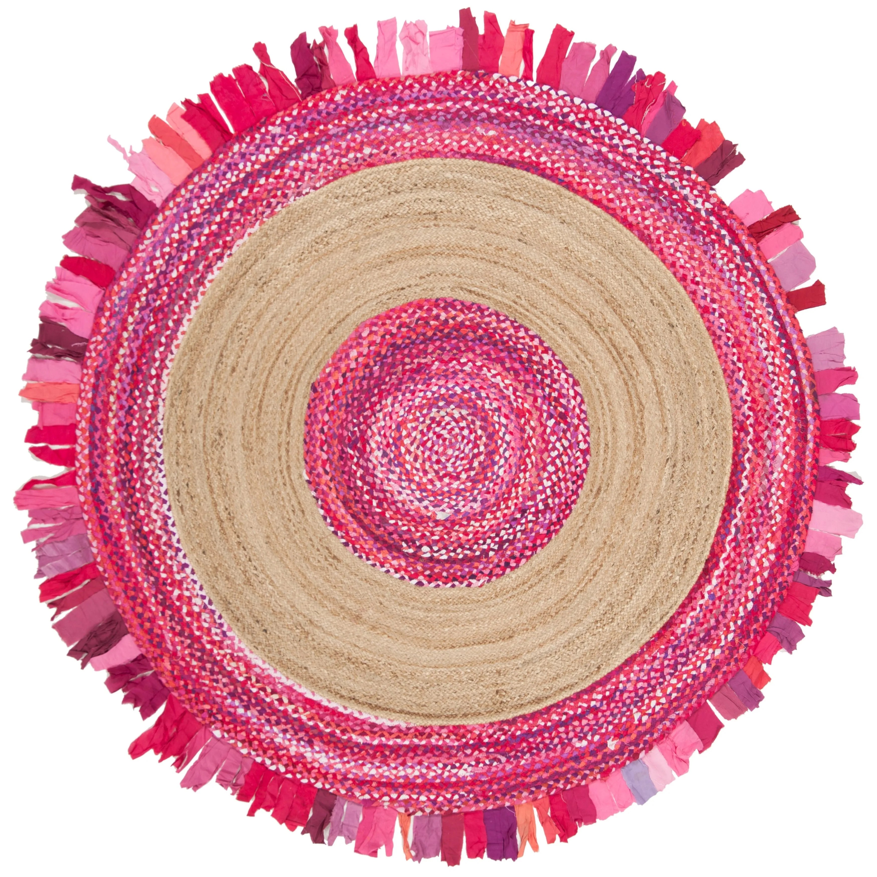 SAFAVIEH Handmade Cape Cod Wobke Jute Rug with Fringe