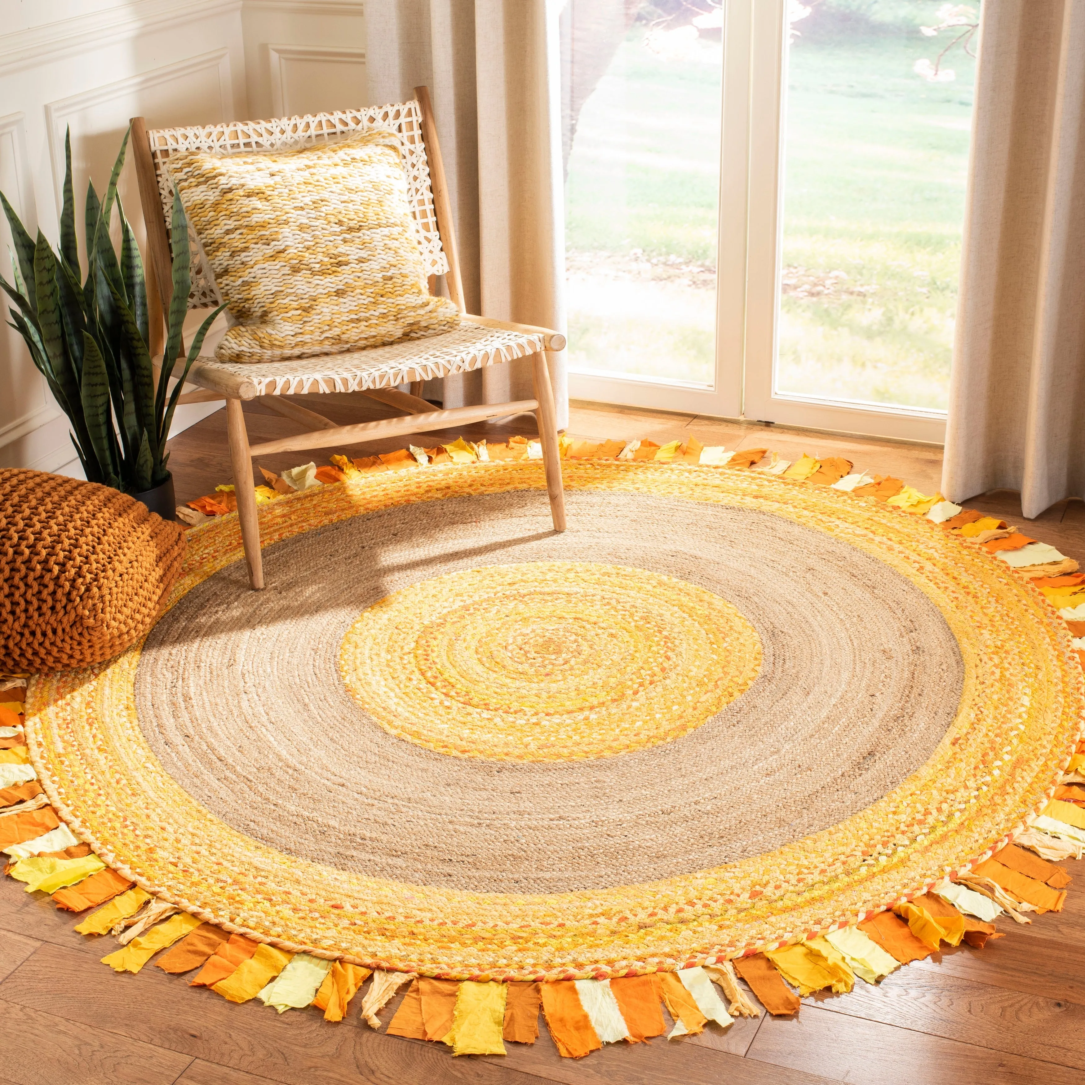 SAFAVIEH Handmade Cape Cod Wobke Jute Rug with Fringe