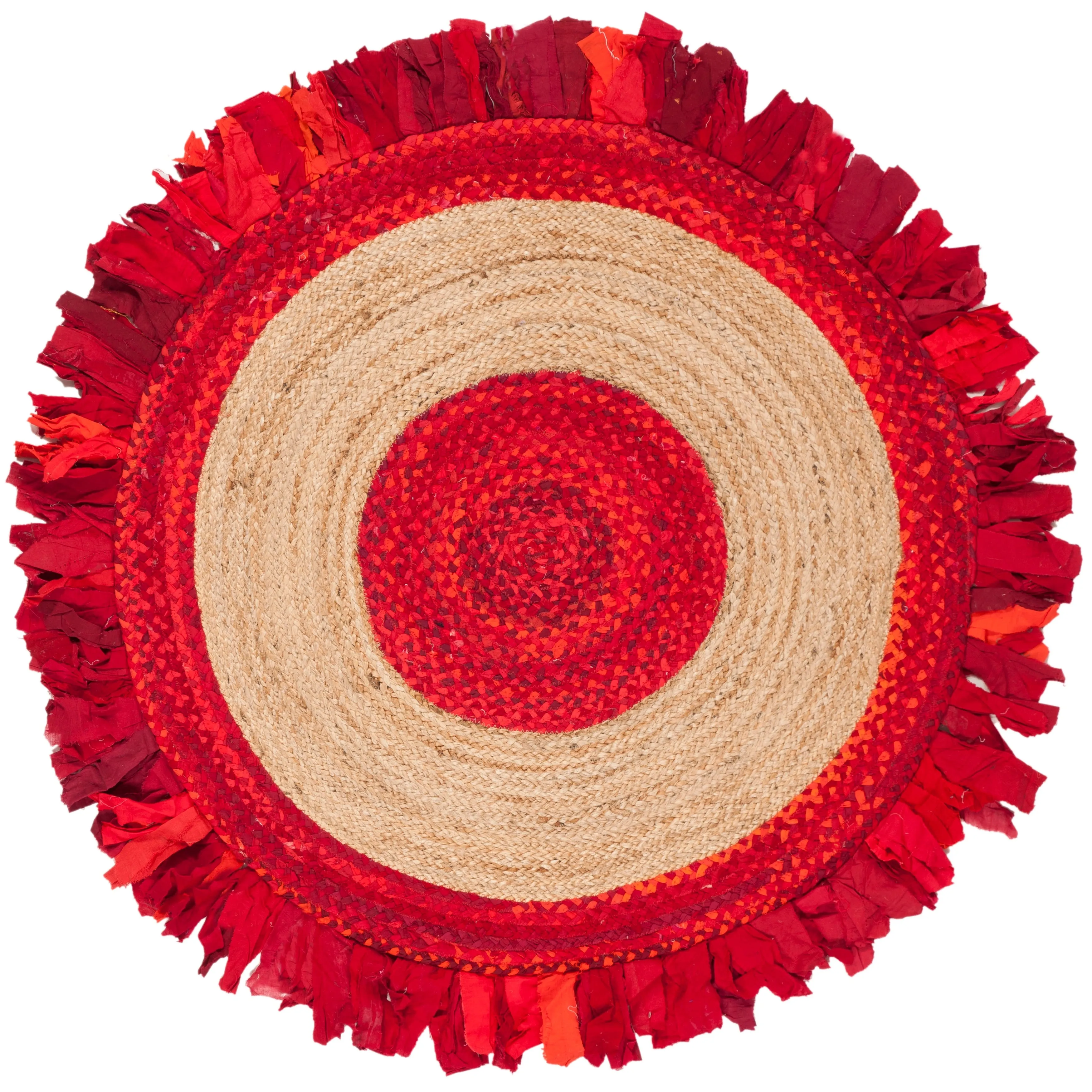 SAFAVIEH Handmade Cape Cod Wobke Jute Rug with Fringe