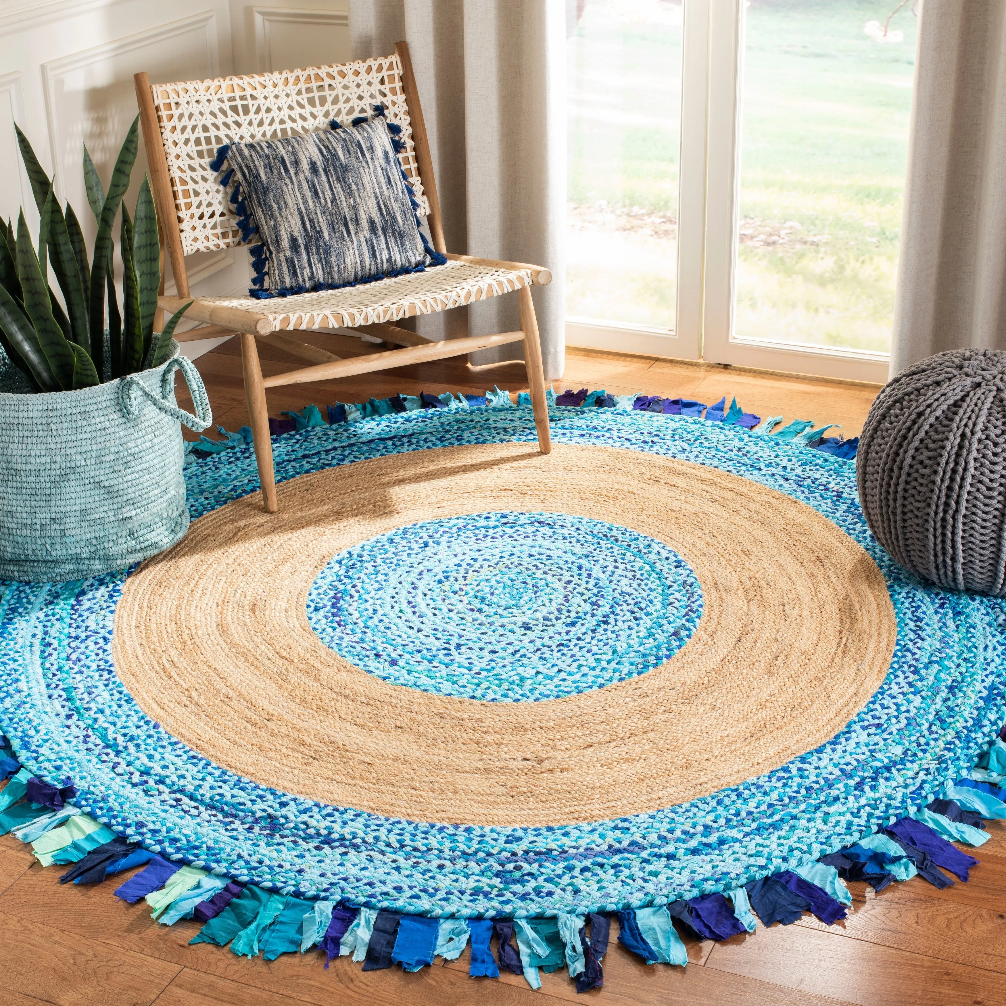 SAFAVIEH Handmade Cape Cod Wobke Jute Rug with Fringe