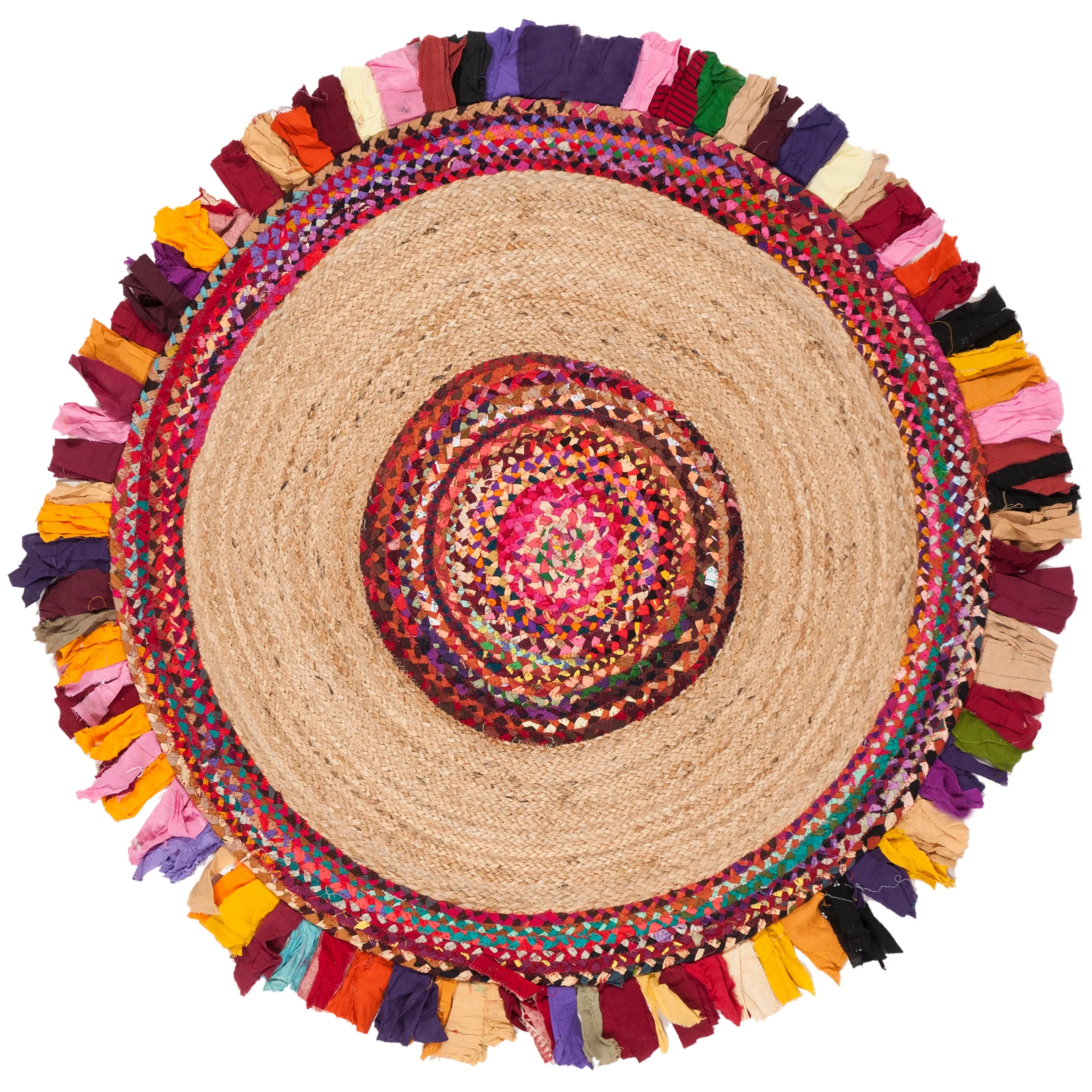 SAFAVIEH Handmade Cape Cod Wobke Jute Rug with Fringe