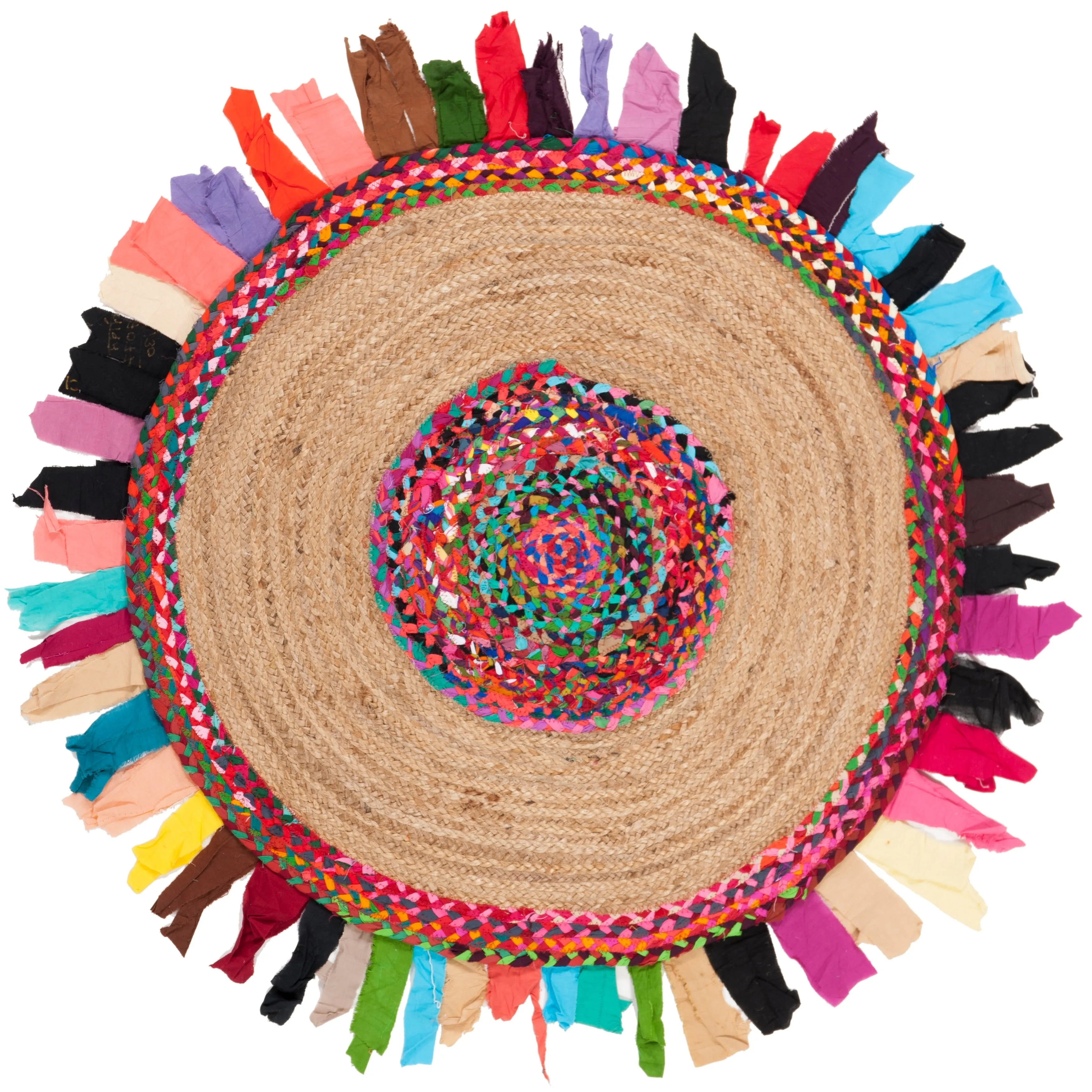 SAFAVIEH Handmade Cape Cod Wobke Jute Rug with Fringe