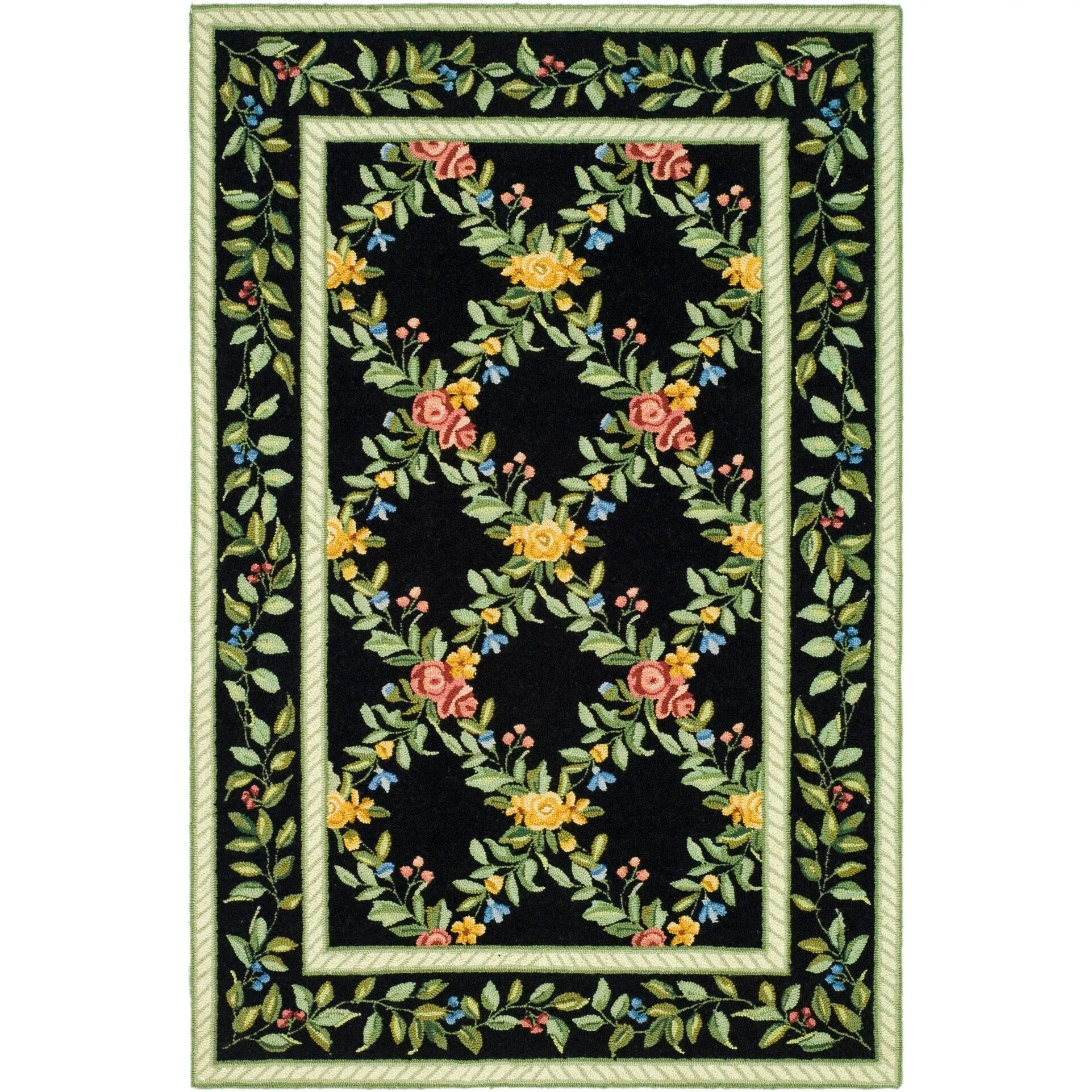 SAFAVIEH Handmade Chelsea Gulser Trellis French Country Wool Rug