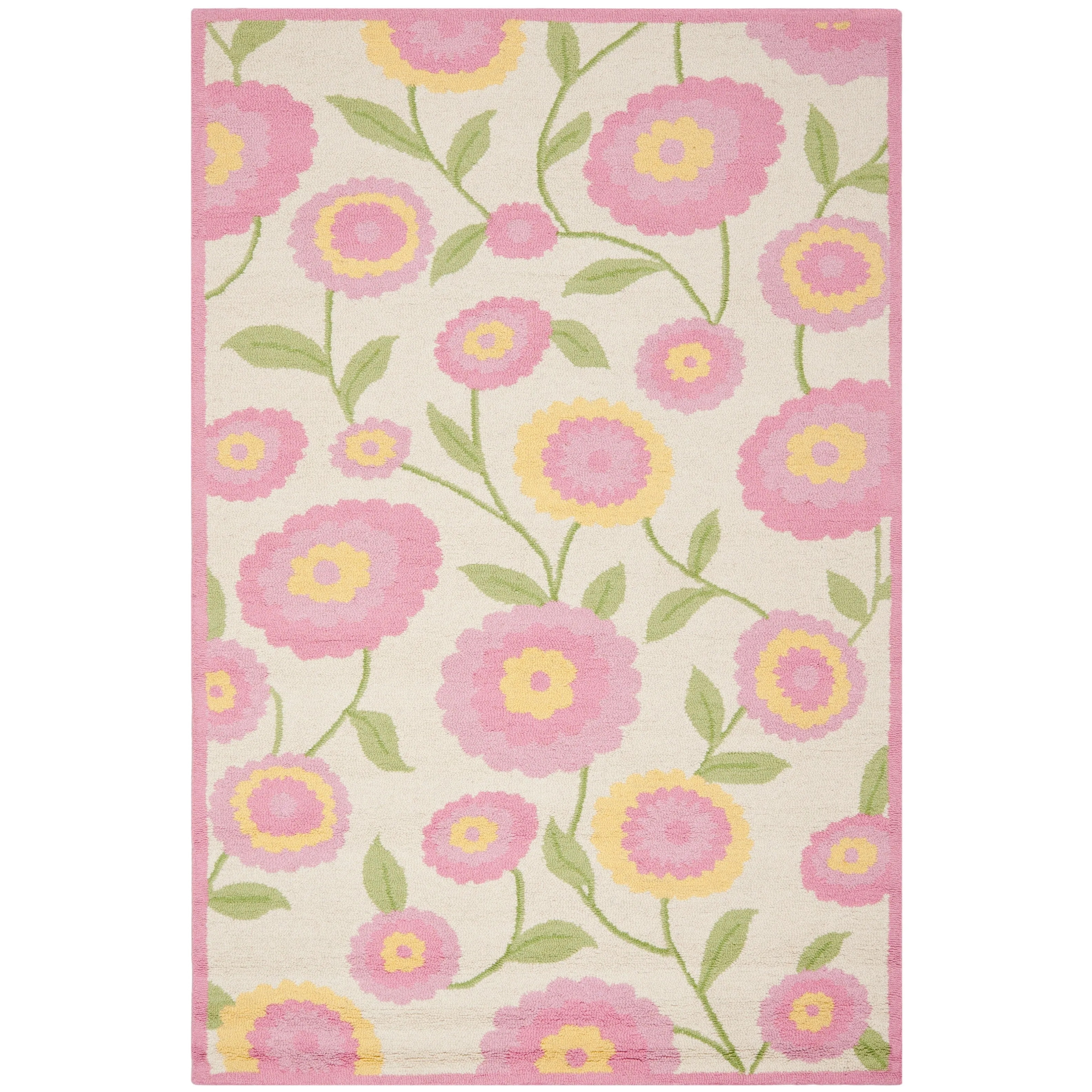 SAFAVIEH Handmade Children's Spring Heidbra Ivory New Zealand Wool Rug