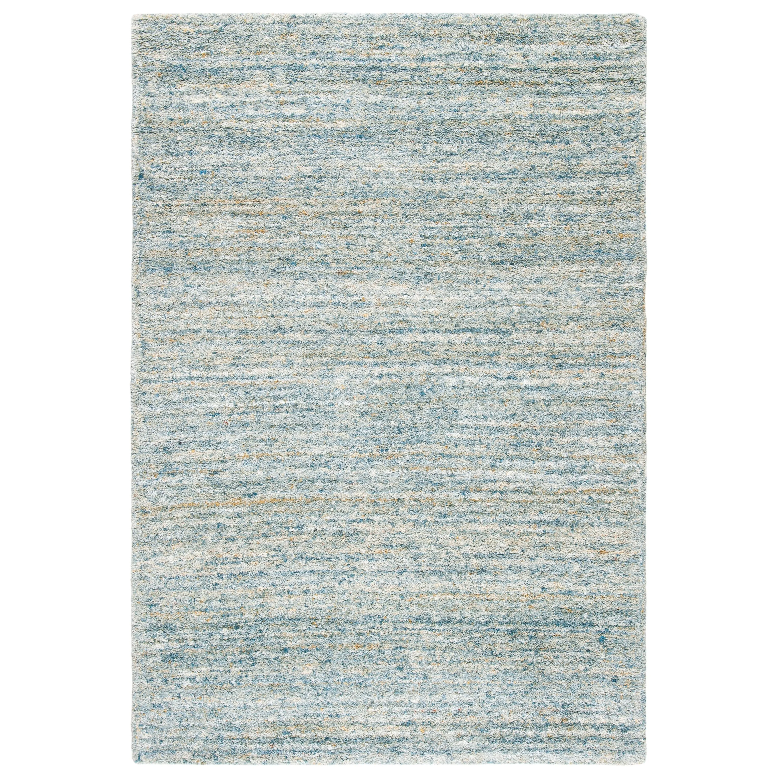 SAFAVIEH Handmade Himalaya Deco Frame & Contemporary Solid Ivory Wool