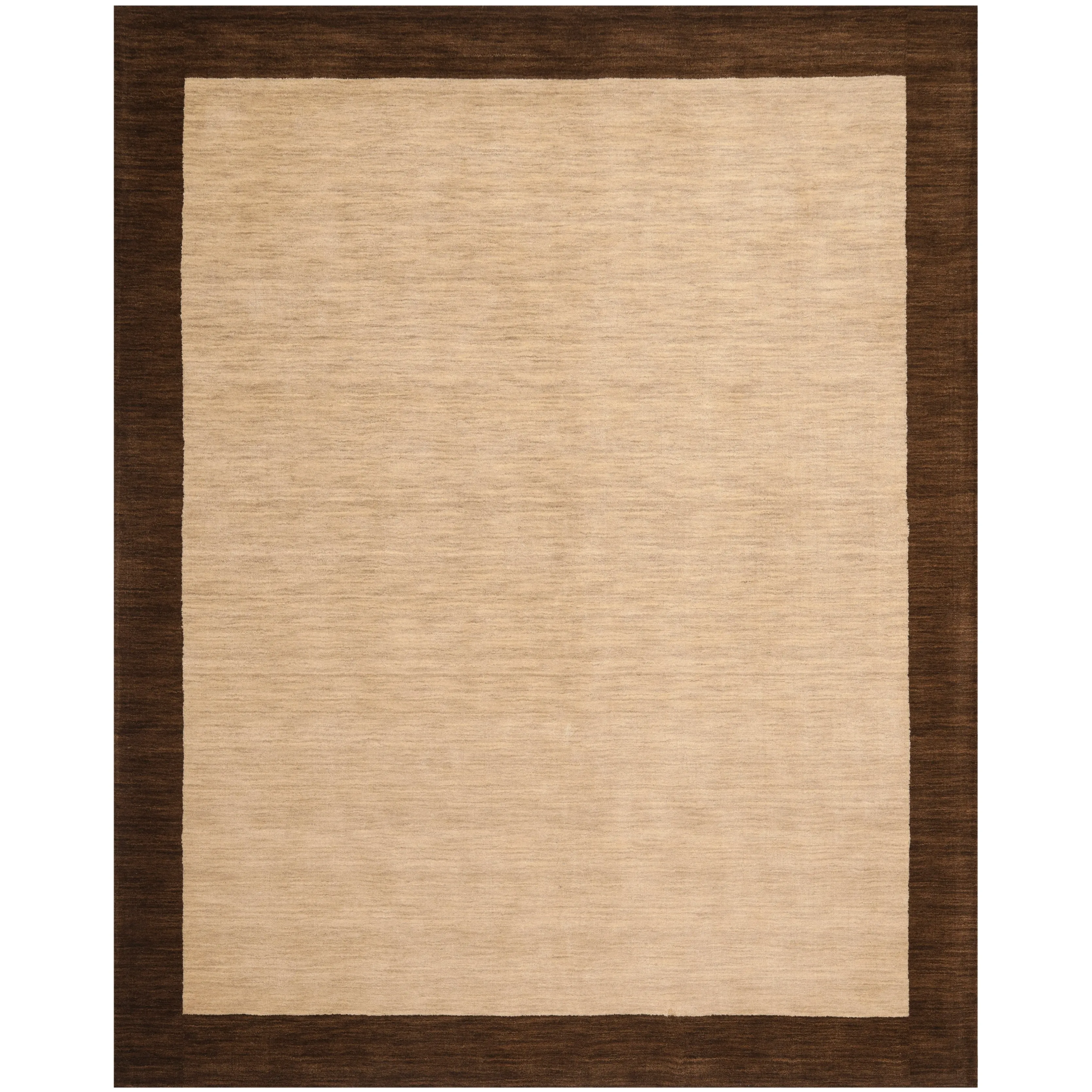 SAFAVIEH Handmade Himalaya Patchwork Dark Brown Border Wool Runner