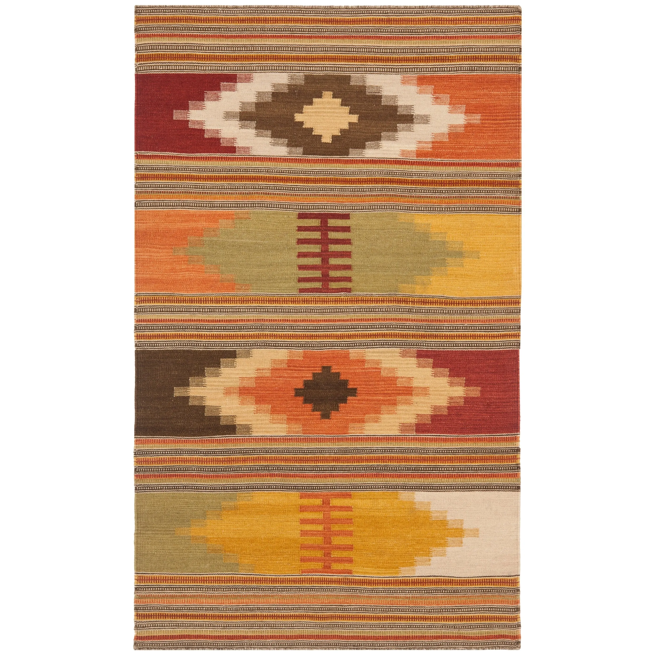 SAFAVIEH Handmade Kilim Johana Vinciane Casual Tribal Wool Rug