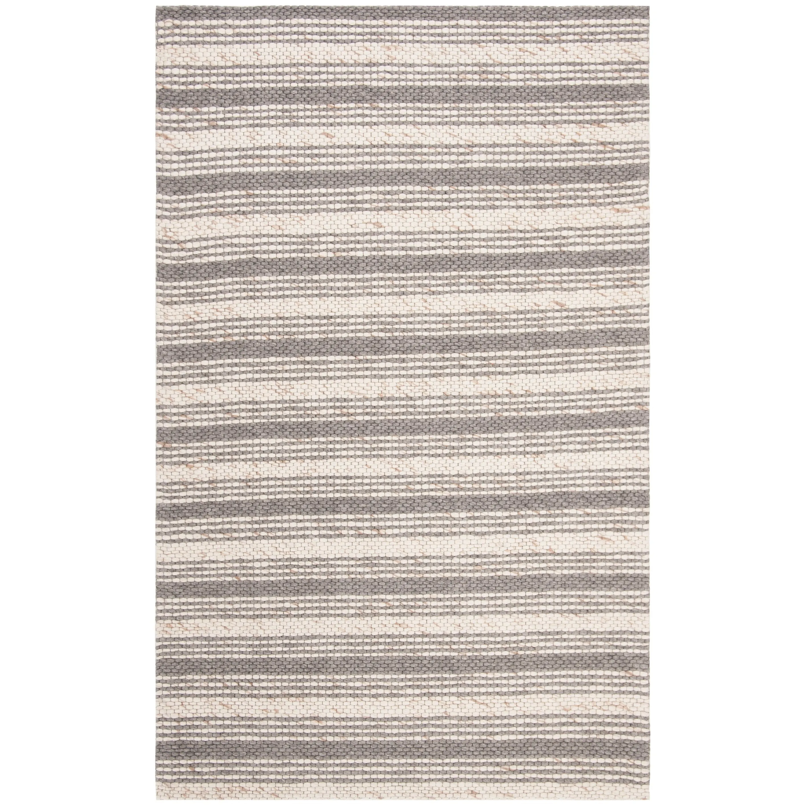 SAFAVIEH Handmade Marbella Arianne Stripe Beige/Brown Wool Rug