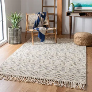 SAFAVIEH Handmade Natura Cesarina Wool Rug - Ivory/Black - 8' x 10'