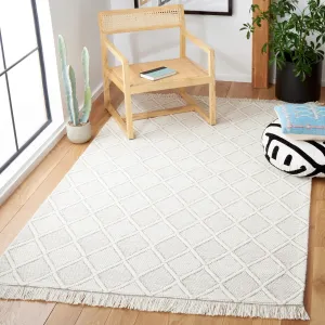 SAFAVIEH Handmade Natura Keti Wool Fringe Rug - Ivory/Brown - 8' x 10'