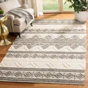 SAFAVIEH Handmade Natura Rachele Wool Rug - Ivory/Grey - 5' x 8'