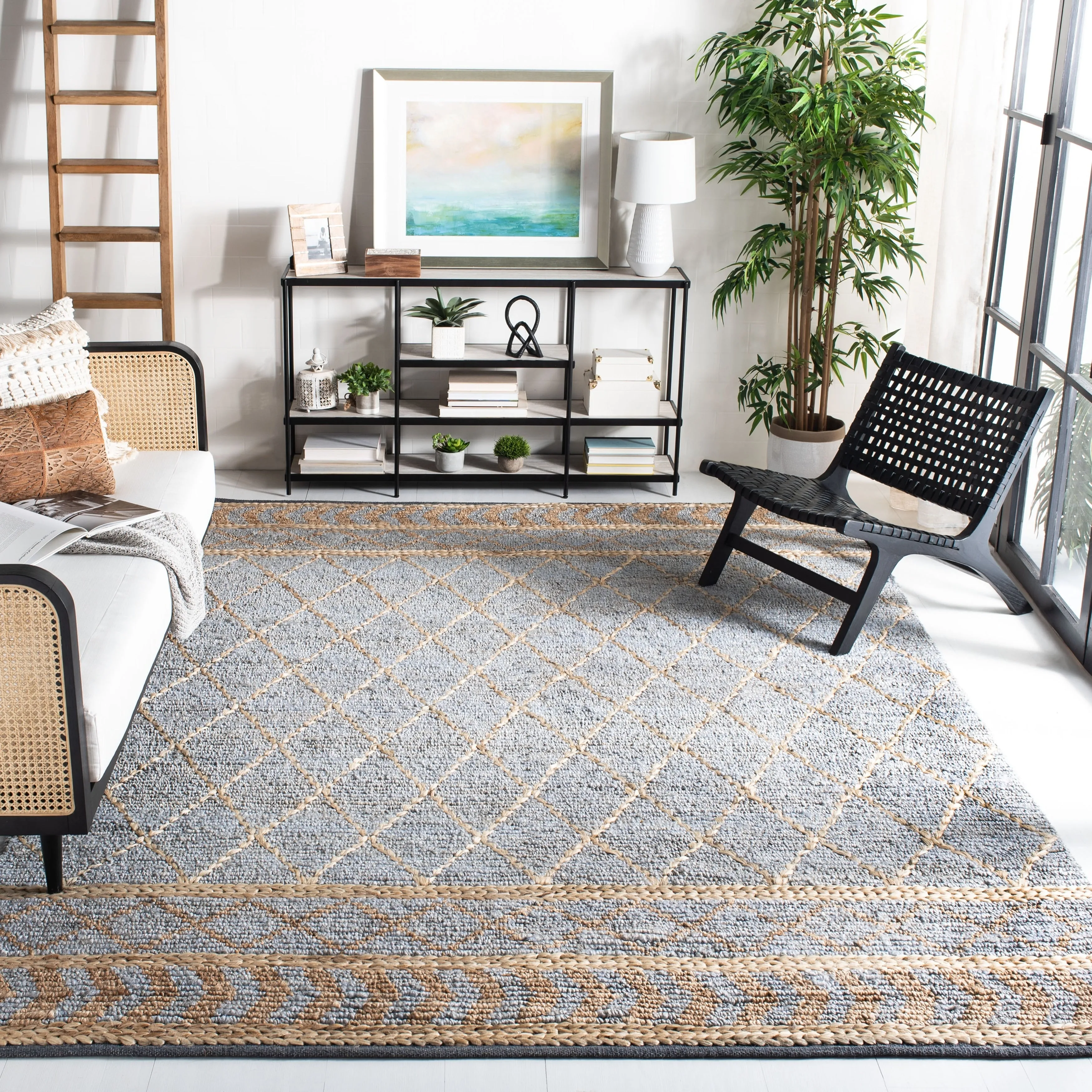SAFAVIEH Handmade Natural Fiber Adeltraut Trellis Jute Rug
