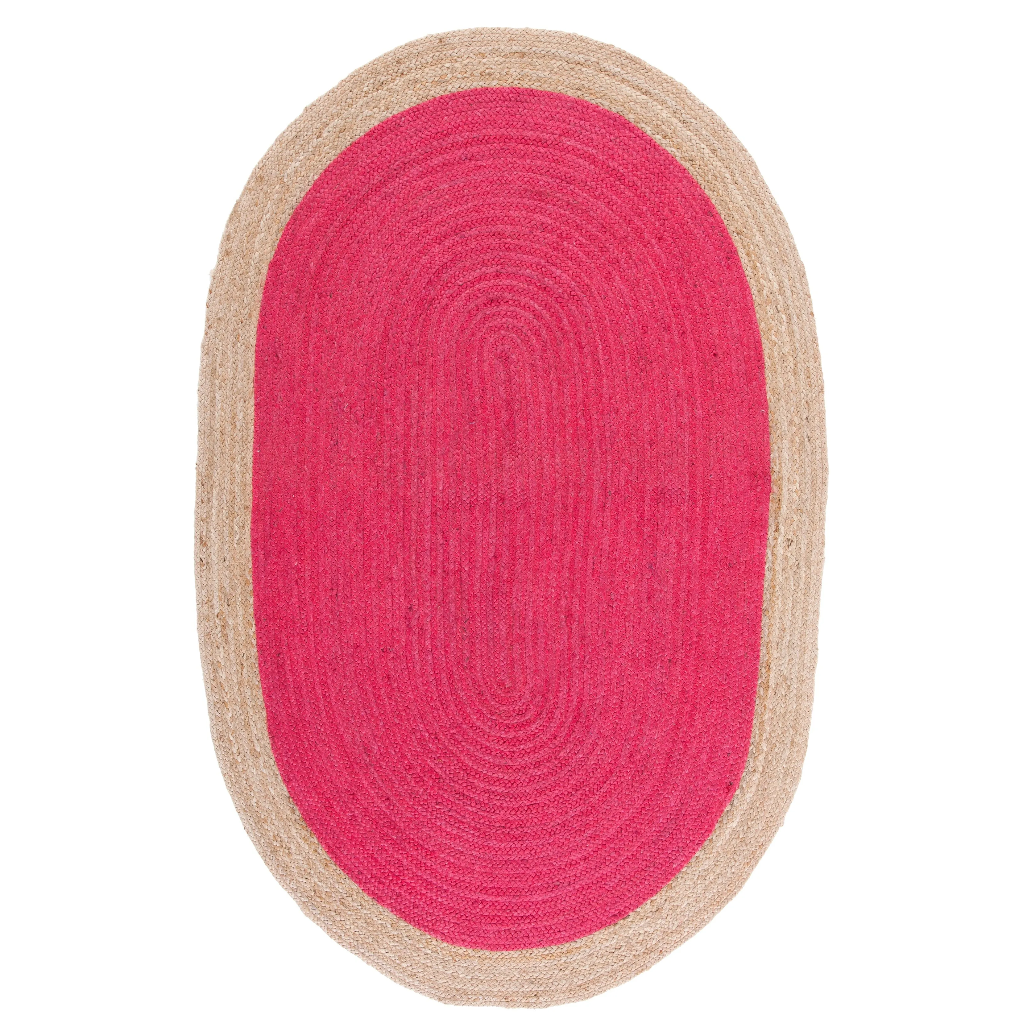 SAFAVIEH Handmade Natural Fiber Jolette Bordered Round Jute Rug