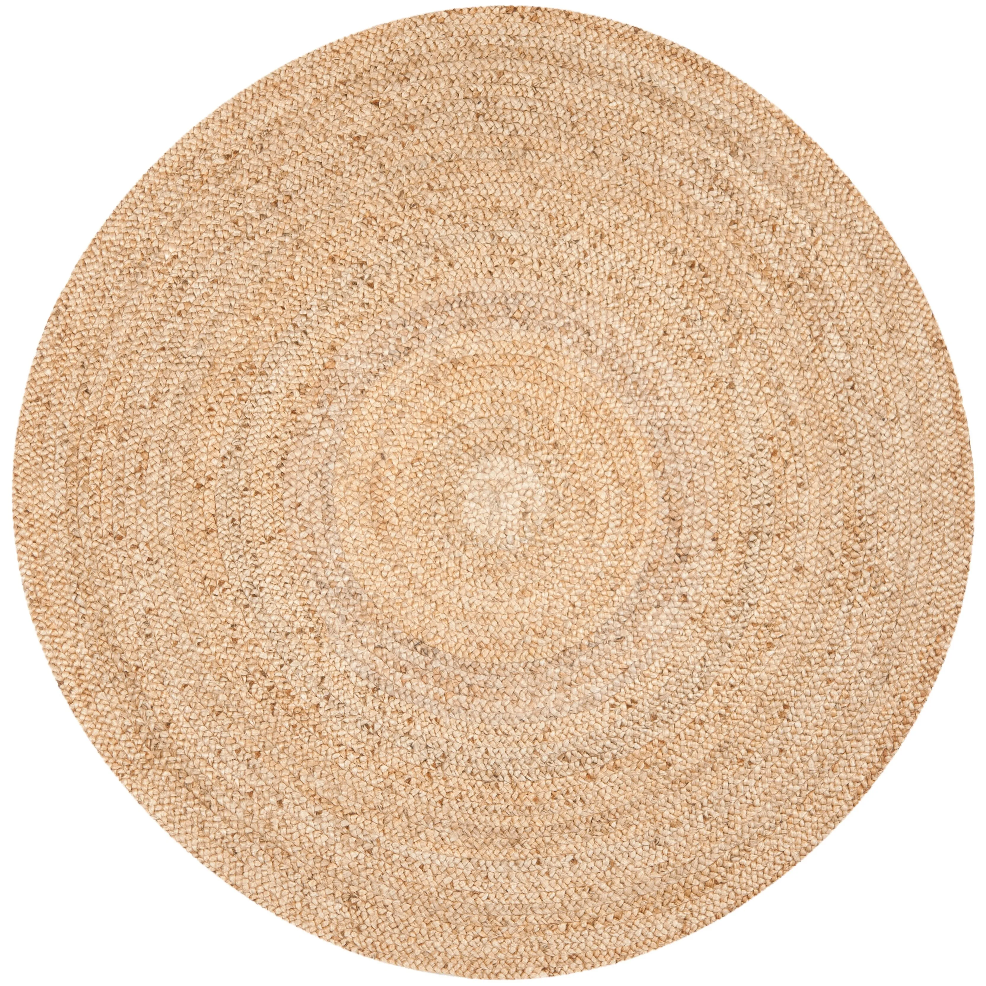 SAFAVIEH Handmade Natural Fiber Ritsuko Jute Rug with Fringe - Natural - 4' Round