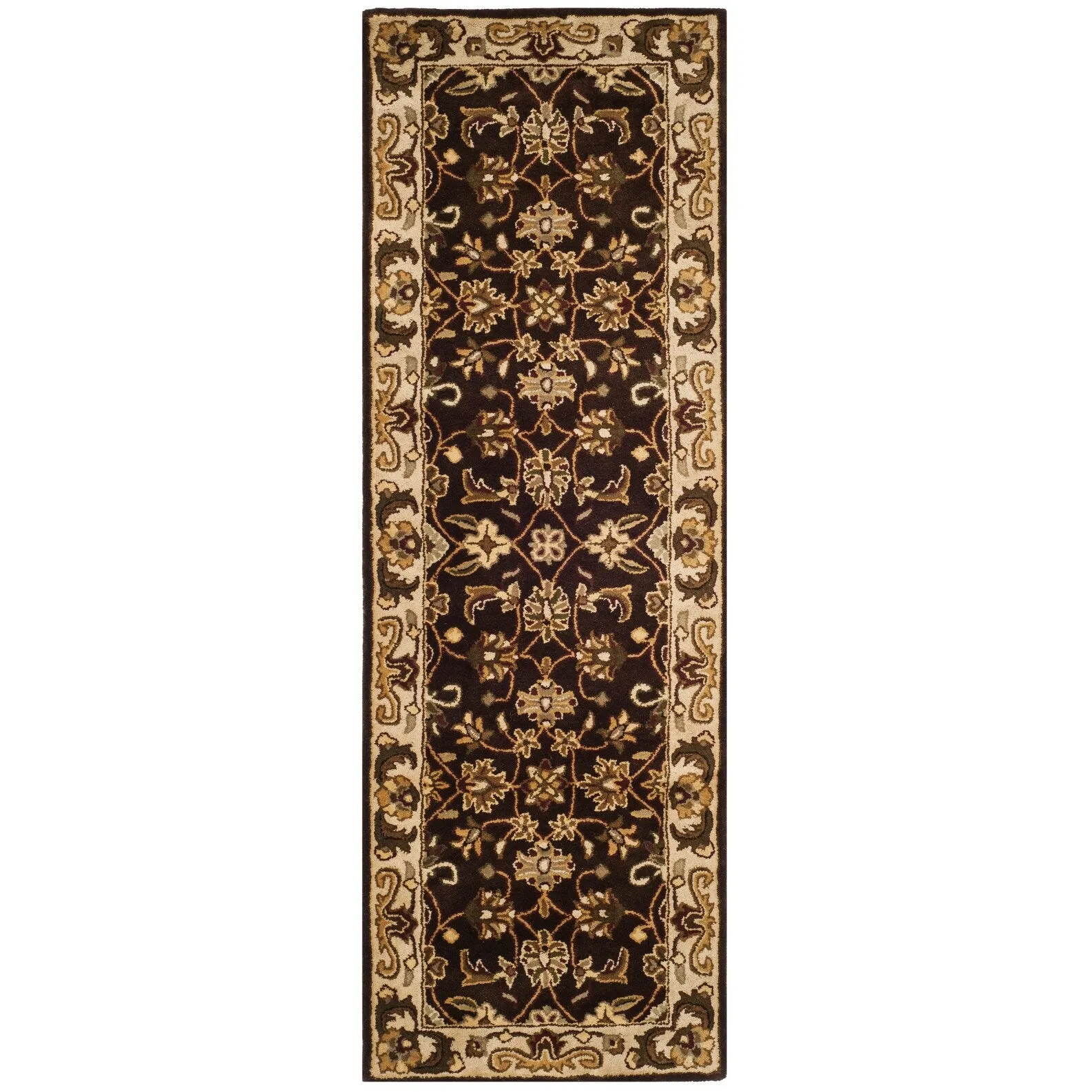 SAFAVIEH Handmade Royalty Julina Brown/ Beige Wool Rug