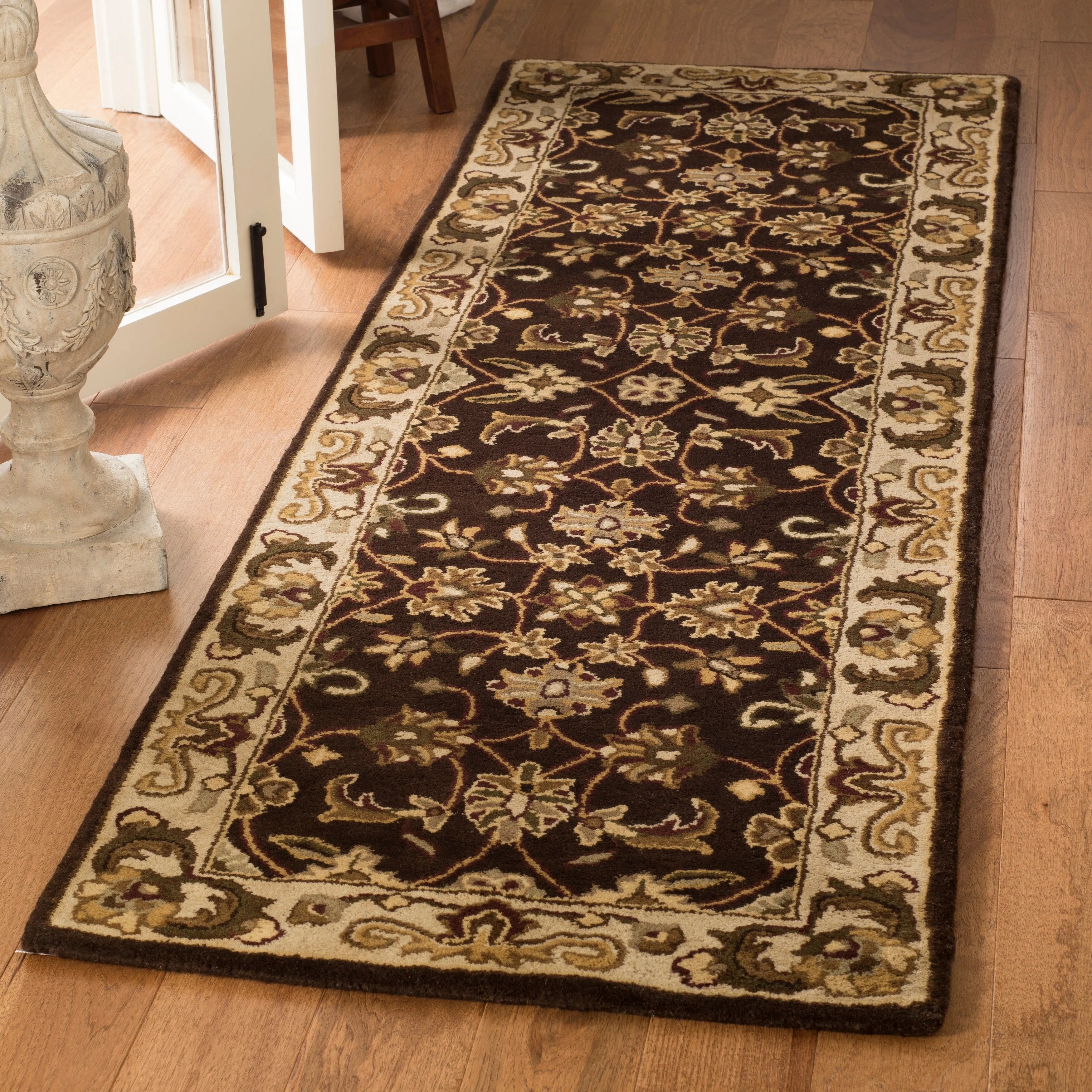 SAFAVIEH Handmade Royalty Julina Brown/ Beige Wool Rug