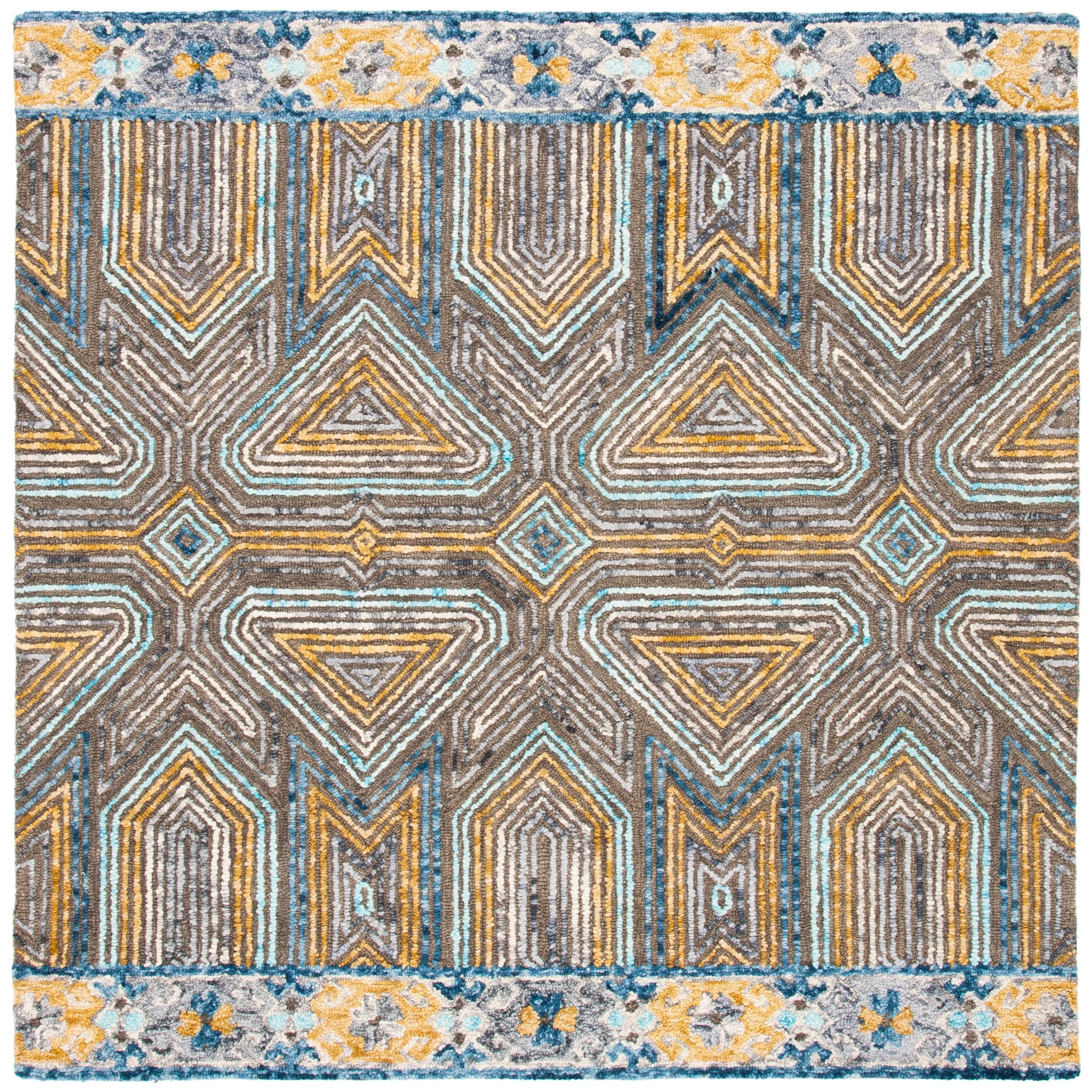 SAFAVIEH Handmade Trace Cristal Geometric Wool Rug
