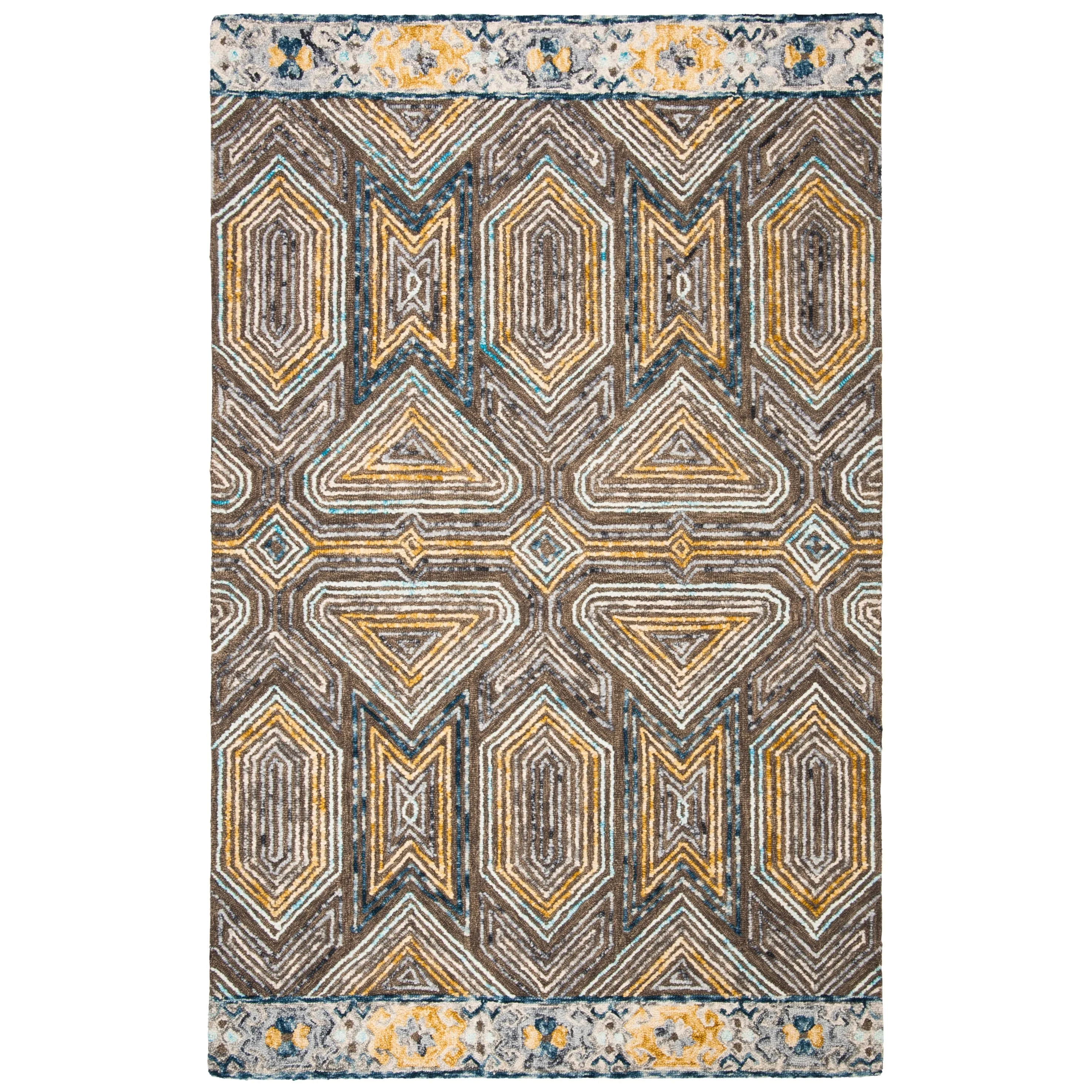 SAFAVIEH Handmade Trace Cristal Geometric Wool Rug