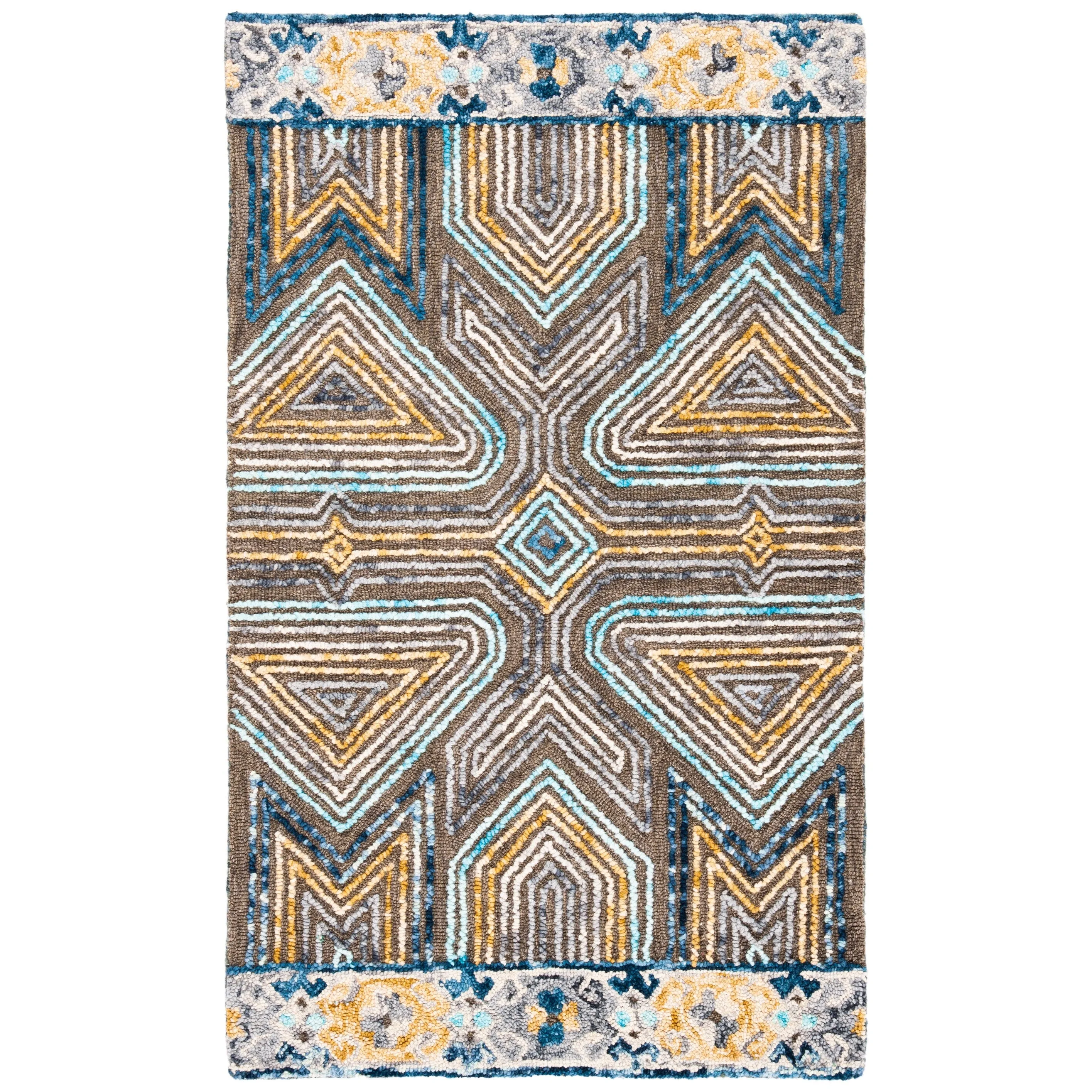 SAFAVIEH Handmade Trace Cristal Geometric Wool Rug