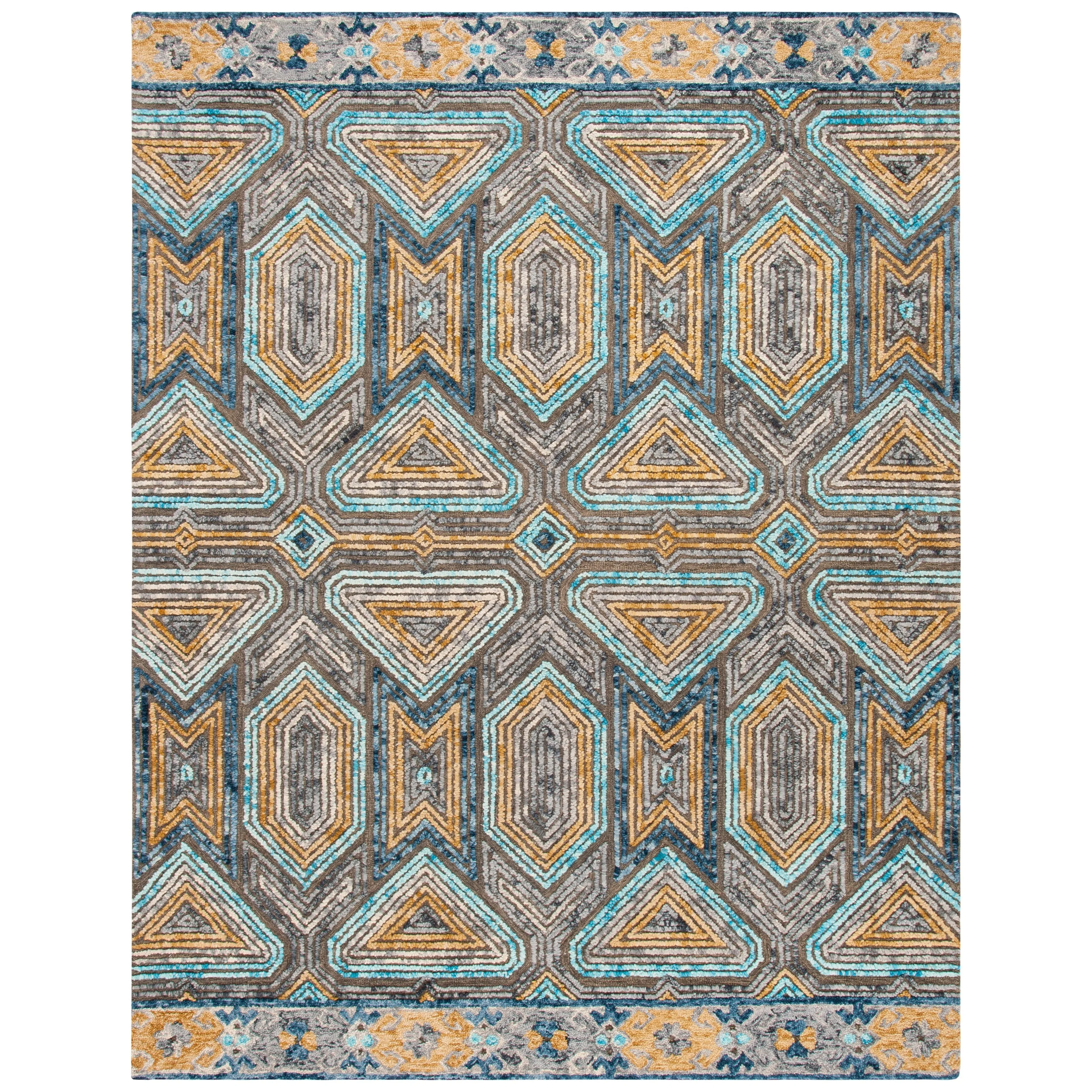 SAFAVIEH Handmade Trace Cristal Geometric Wool Rug