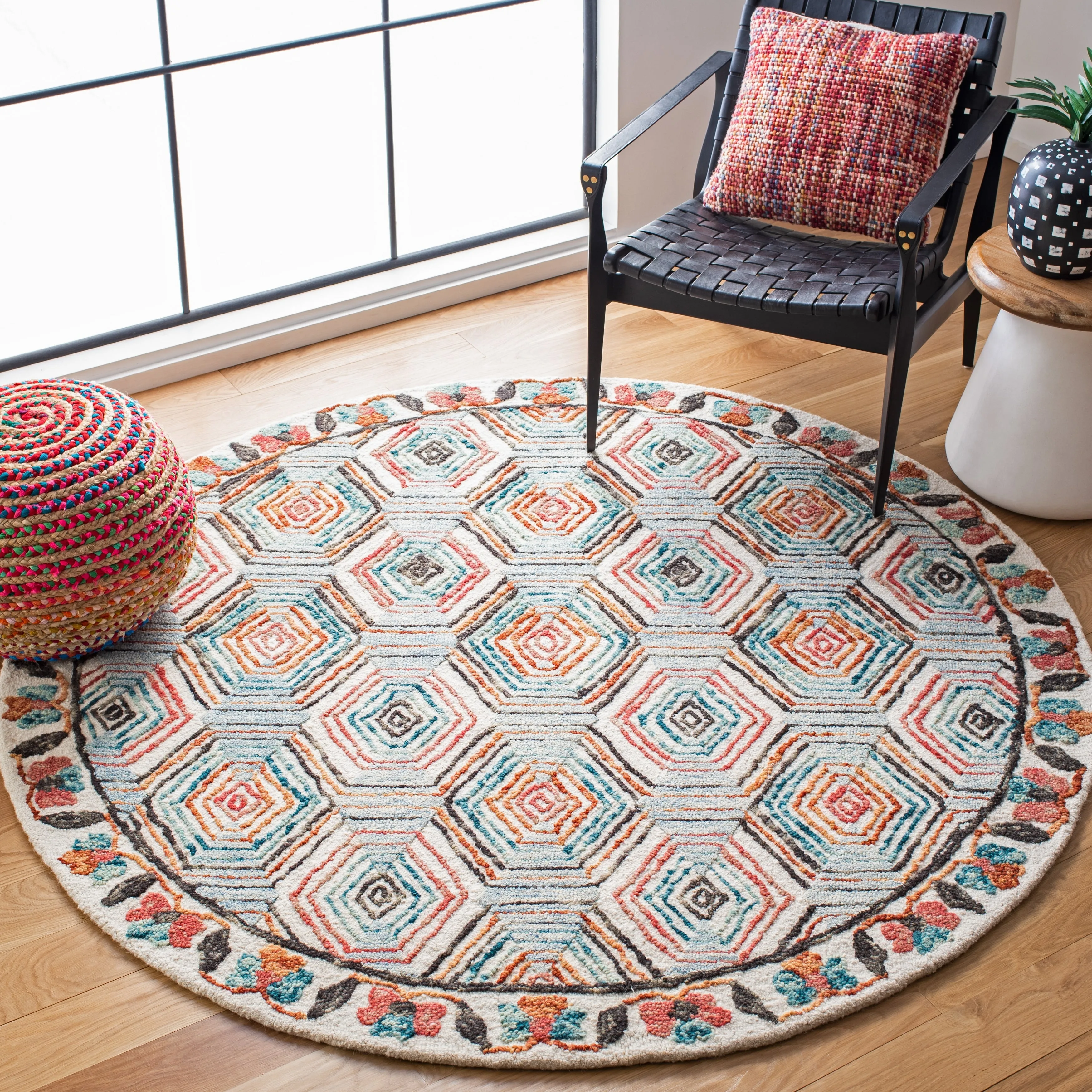 SAFAVIEH Handmade Trace Latoya Geometric Wool Rug