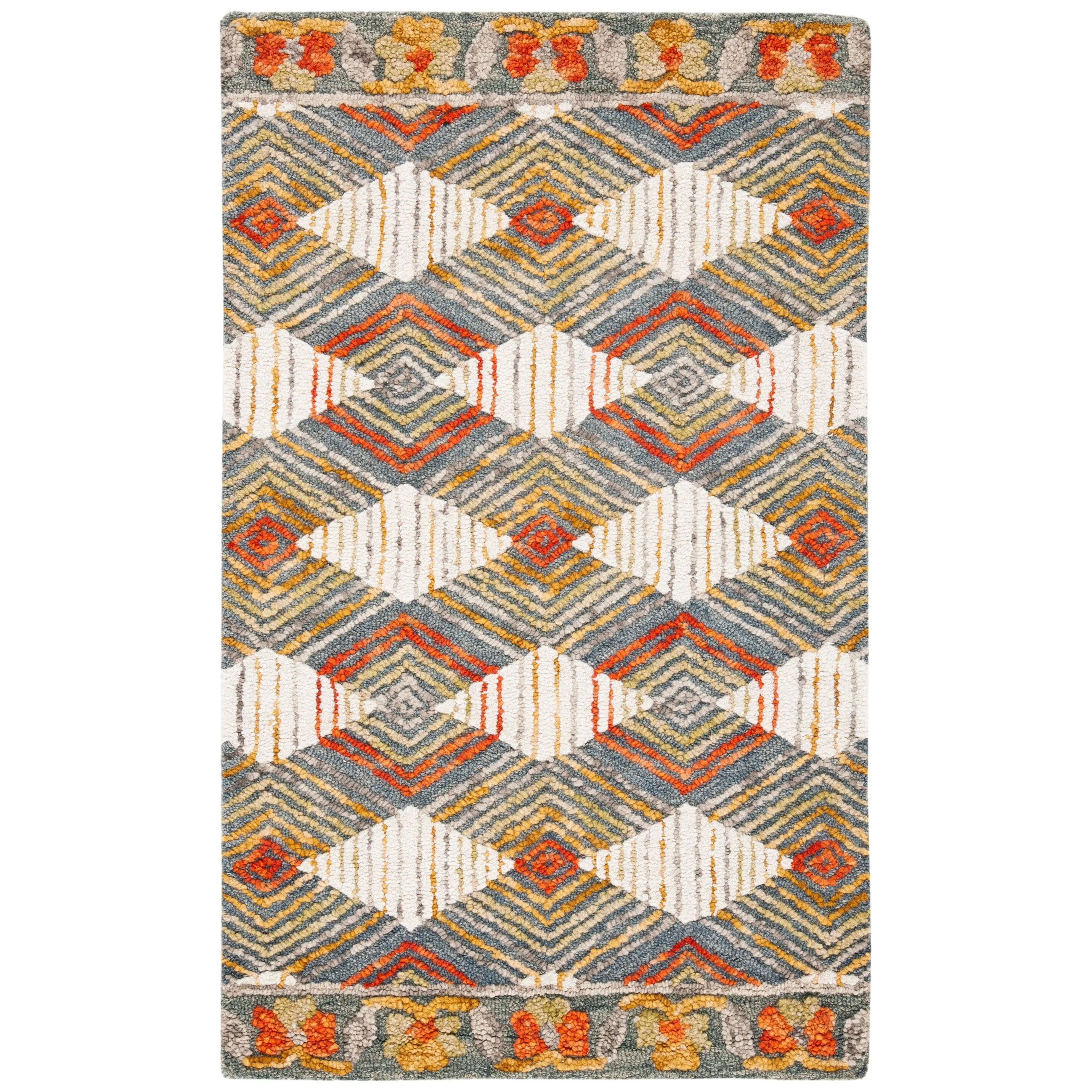 SAFAVIEH Handmade Trace Latoya Geometric Wool Rug