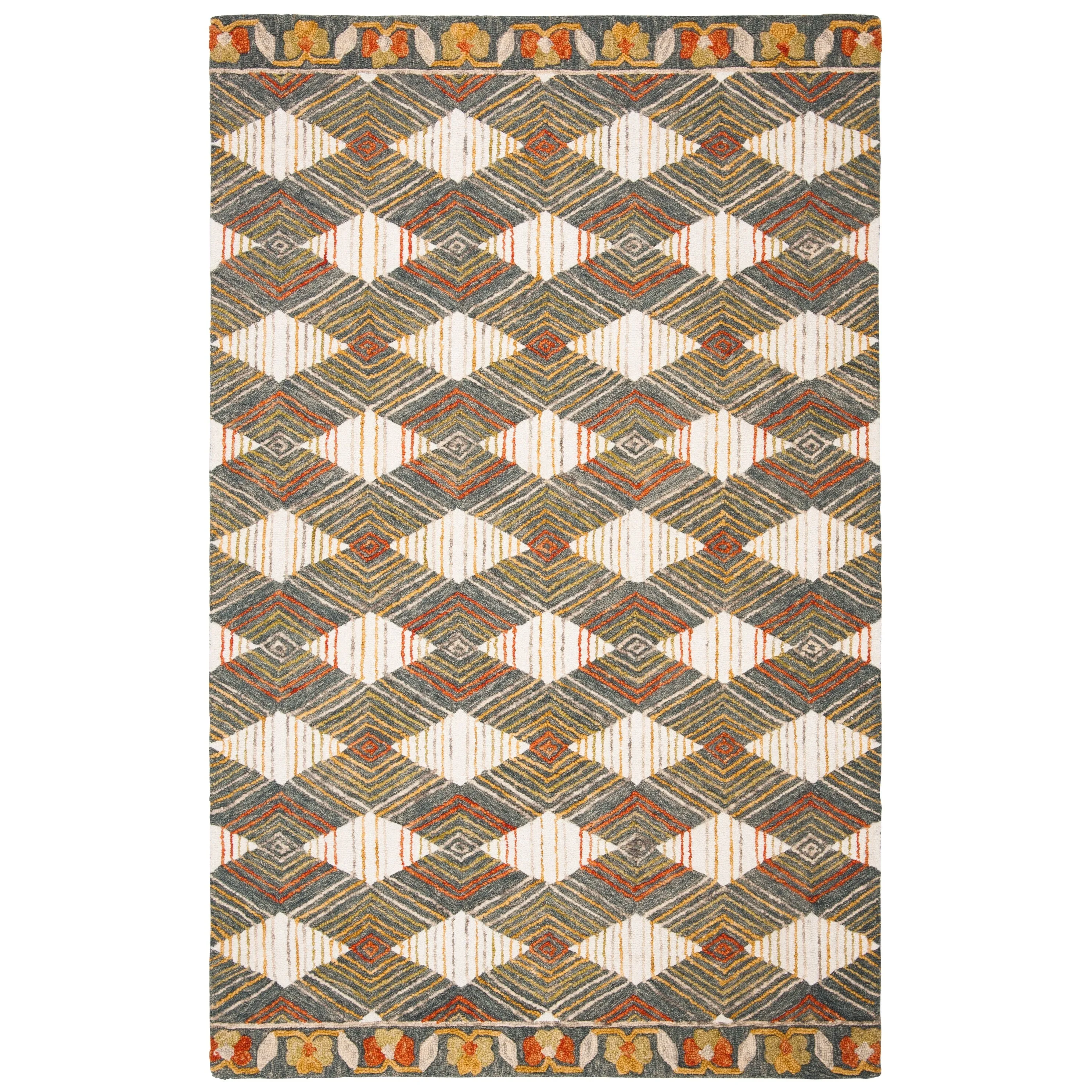 SAFAVIEH Handmade Trace Latoya Geometric Wool Rug