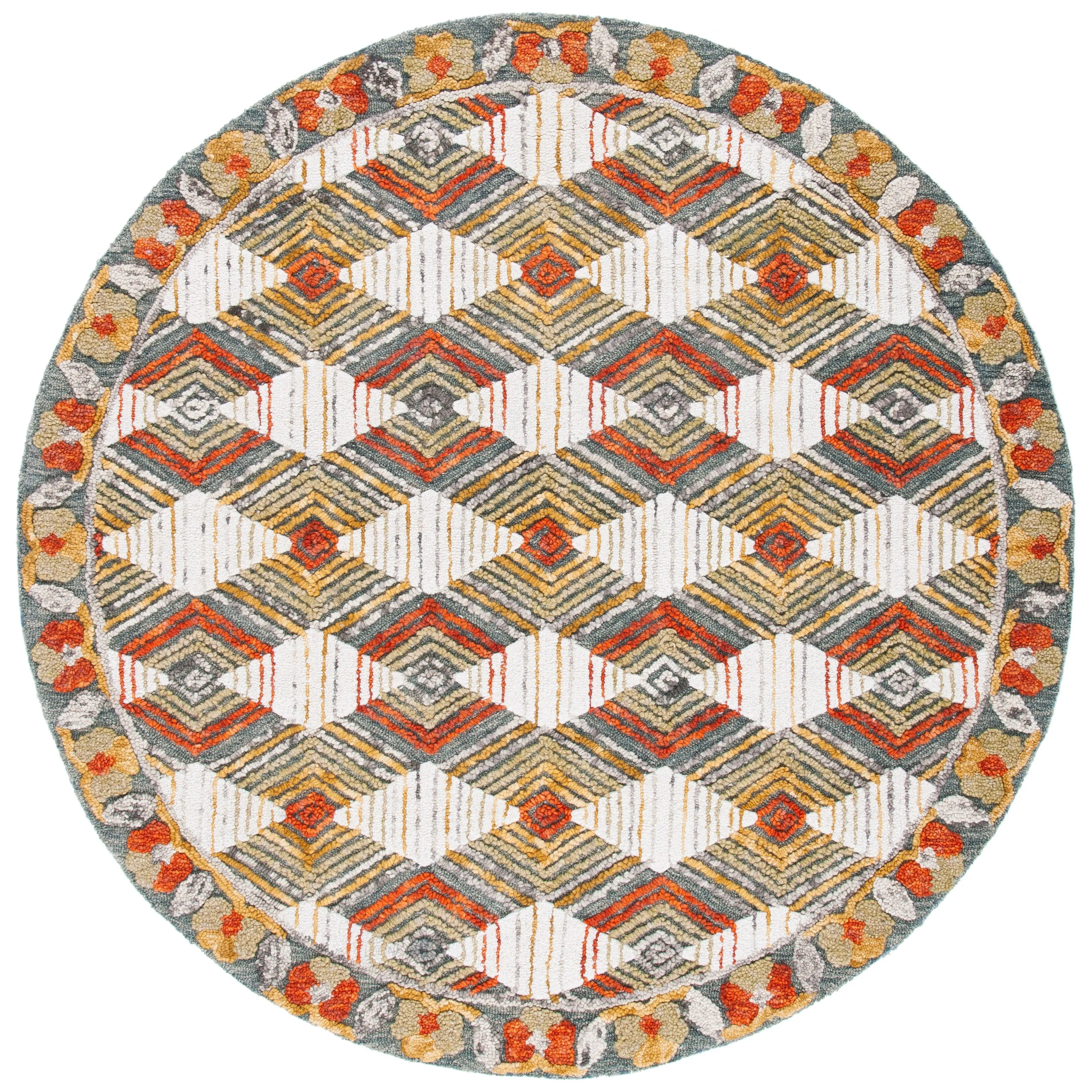 SAFAVIEH Handmade Trace Latoya Geometric Wool Rug