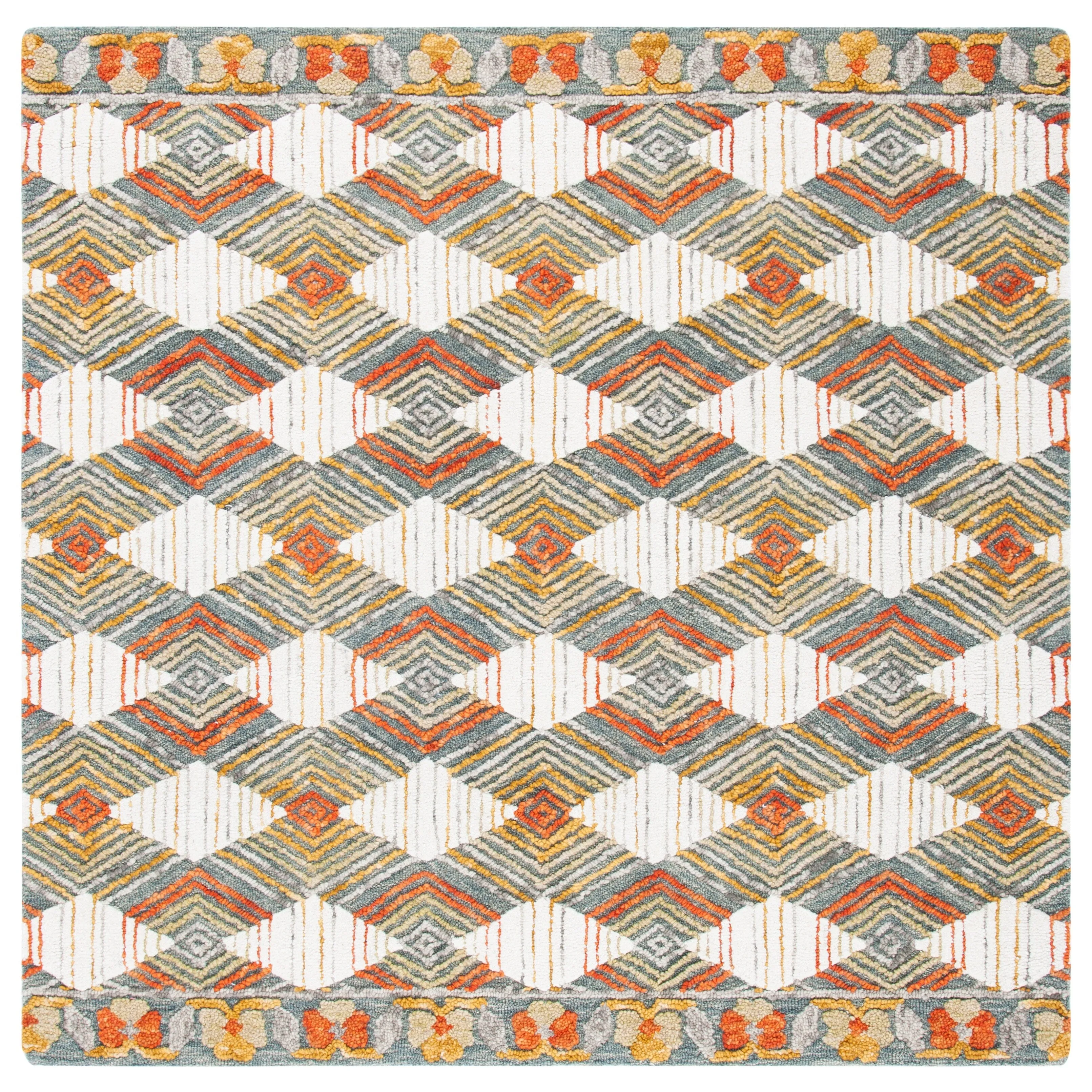 SAFAVIEH Handmade Trace Latoya Geometric Wool Rug